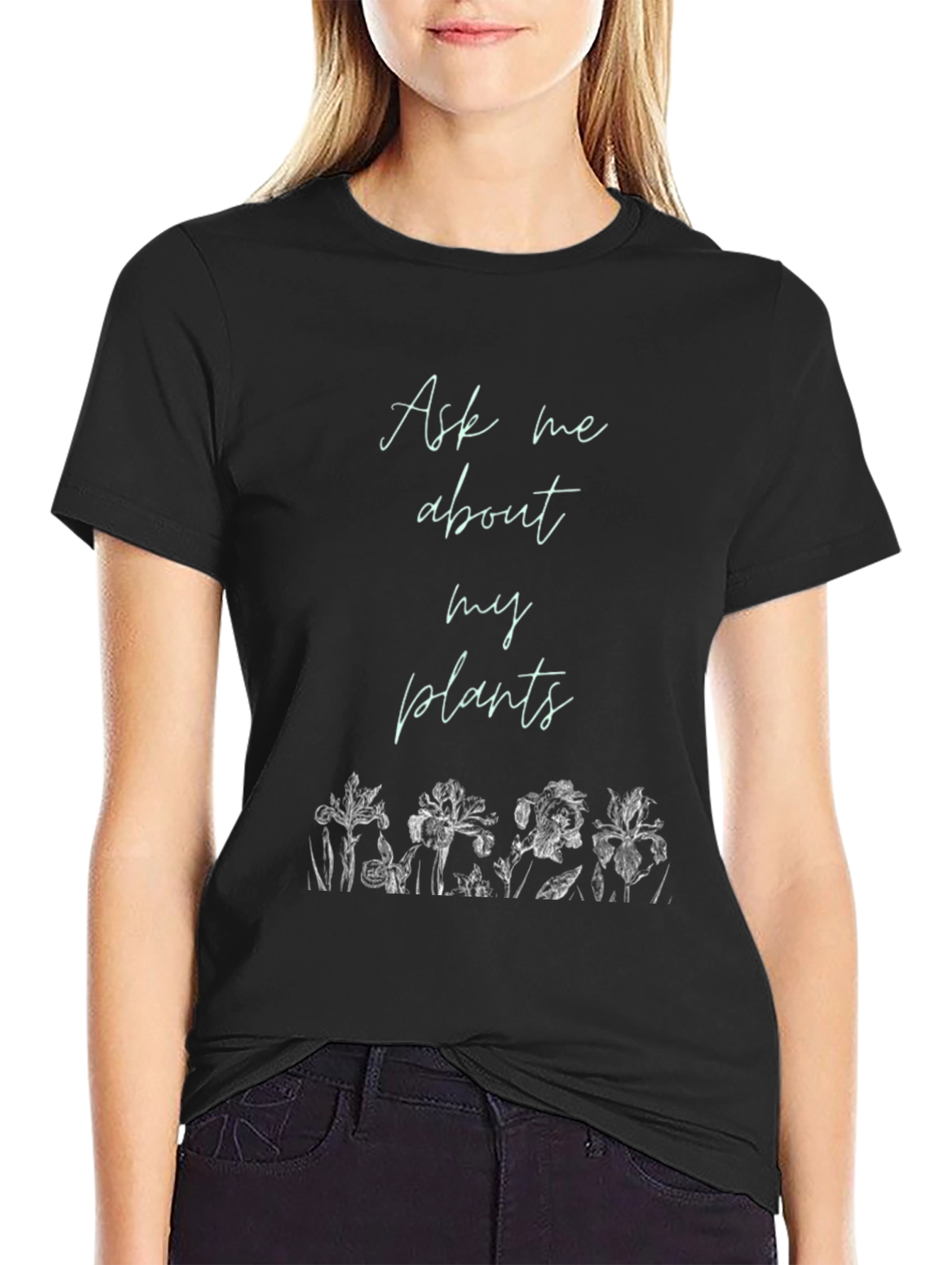 Ask Me About My Plants T-Shirt - Black Graphic Tee