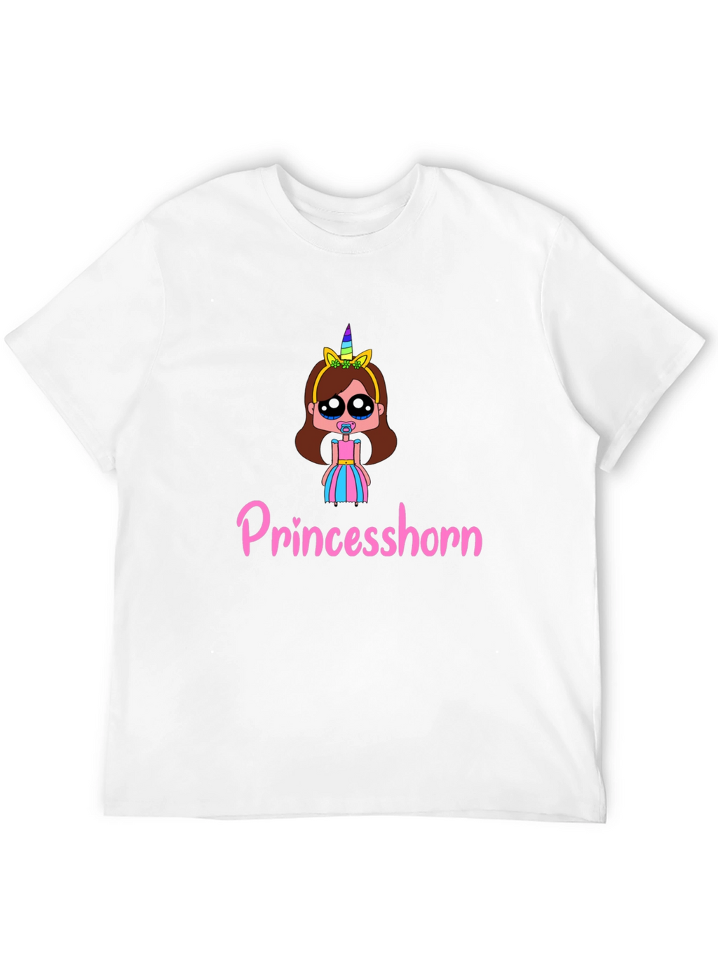 Princesshorn Cartoon T-Shirt - Black Cotton Tee