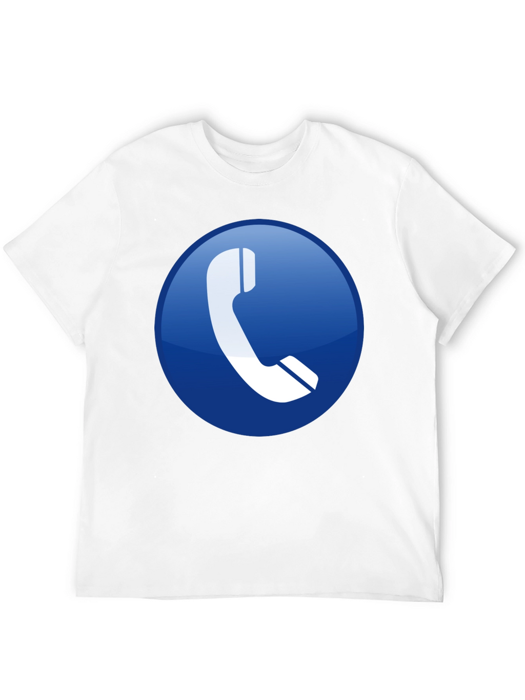 Tech T-Shirt: Blue Phone Icon Graphic Tee