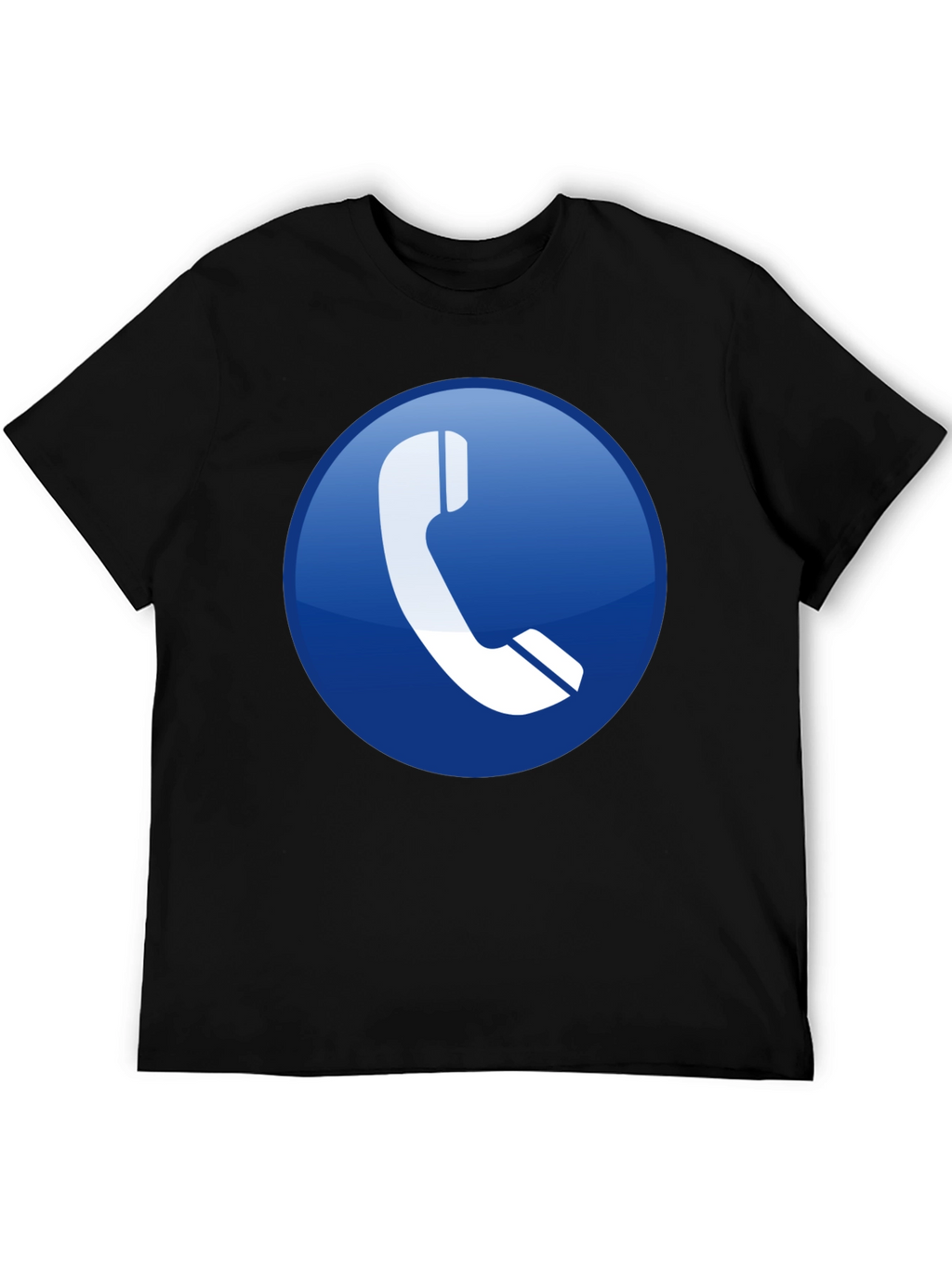 Tech T-Shirt: Blue Phone Icon Graphic Tee