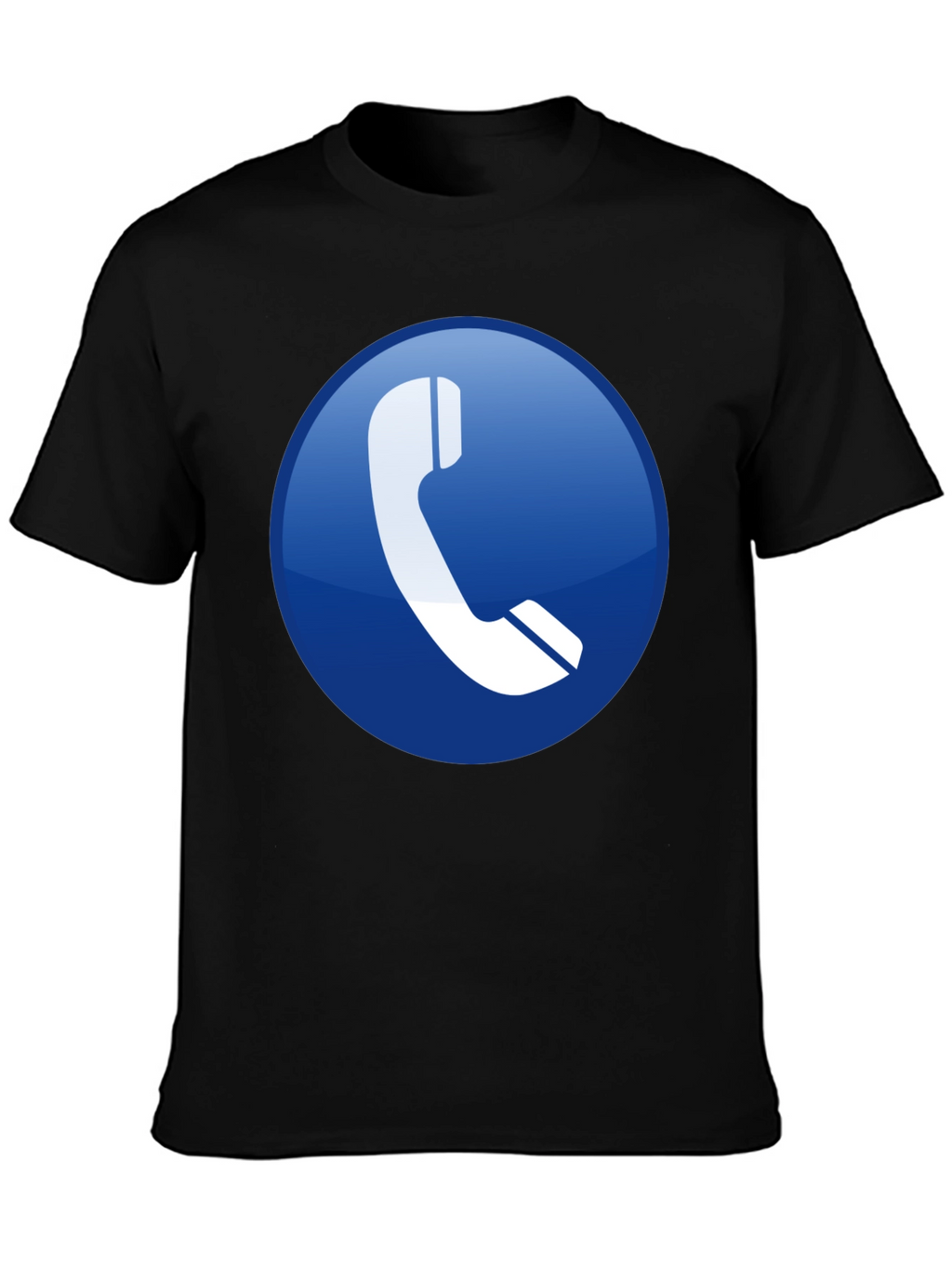 Tech T-Shirt: Blue Phone Icon Graphic Tee