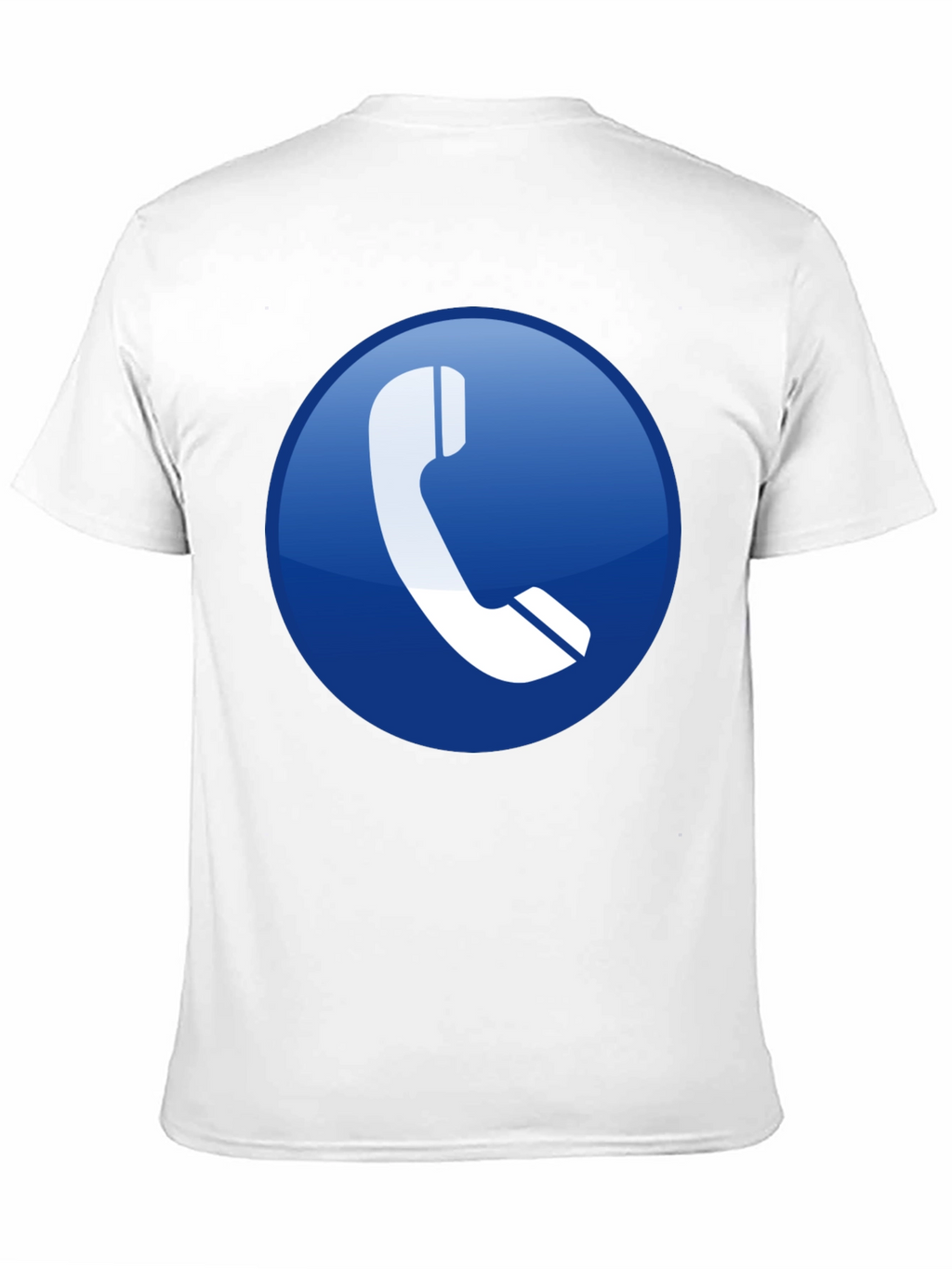 Tech T-Shirt: Blue Phone Icon Graphic Tee