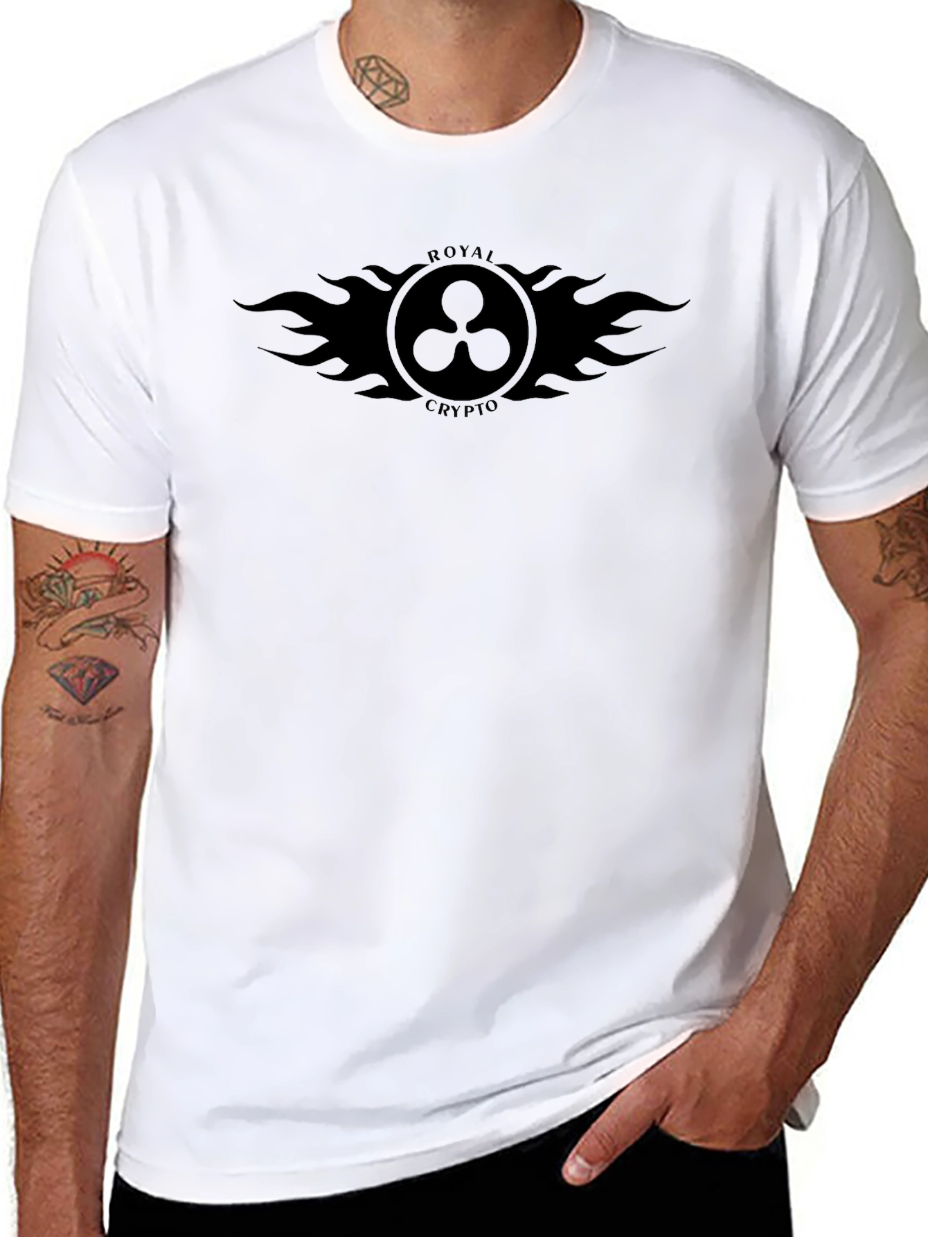 Royal Ripple Crypto Black T-Shirt
