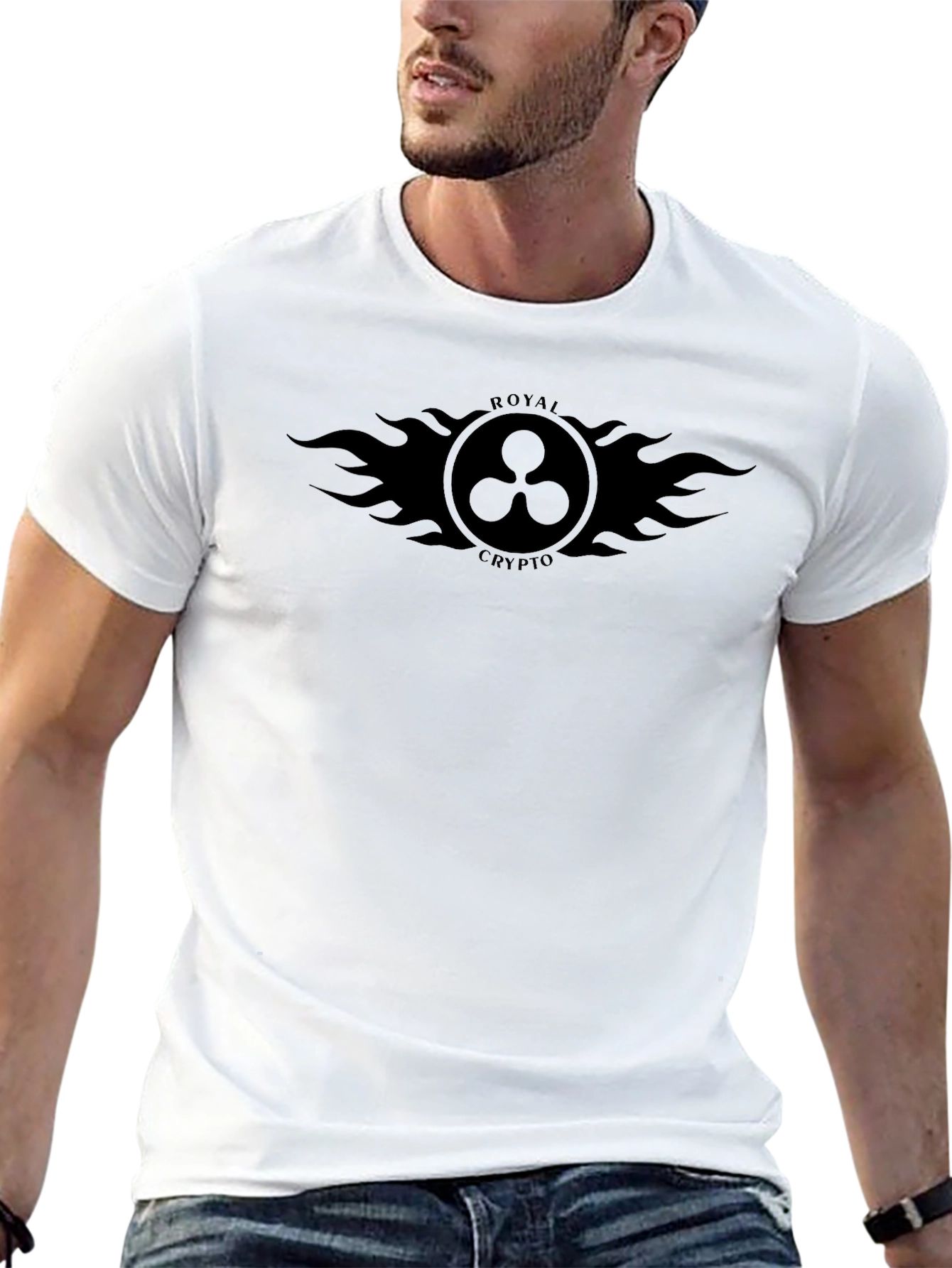 Royal Ripple Crypto Black T-Shirt