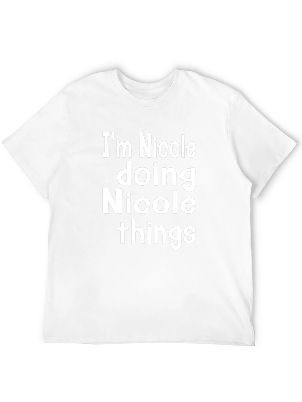 Im Nicole Doing Things Black T-Shirt