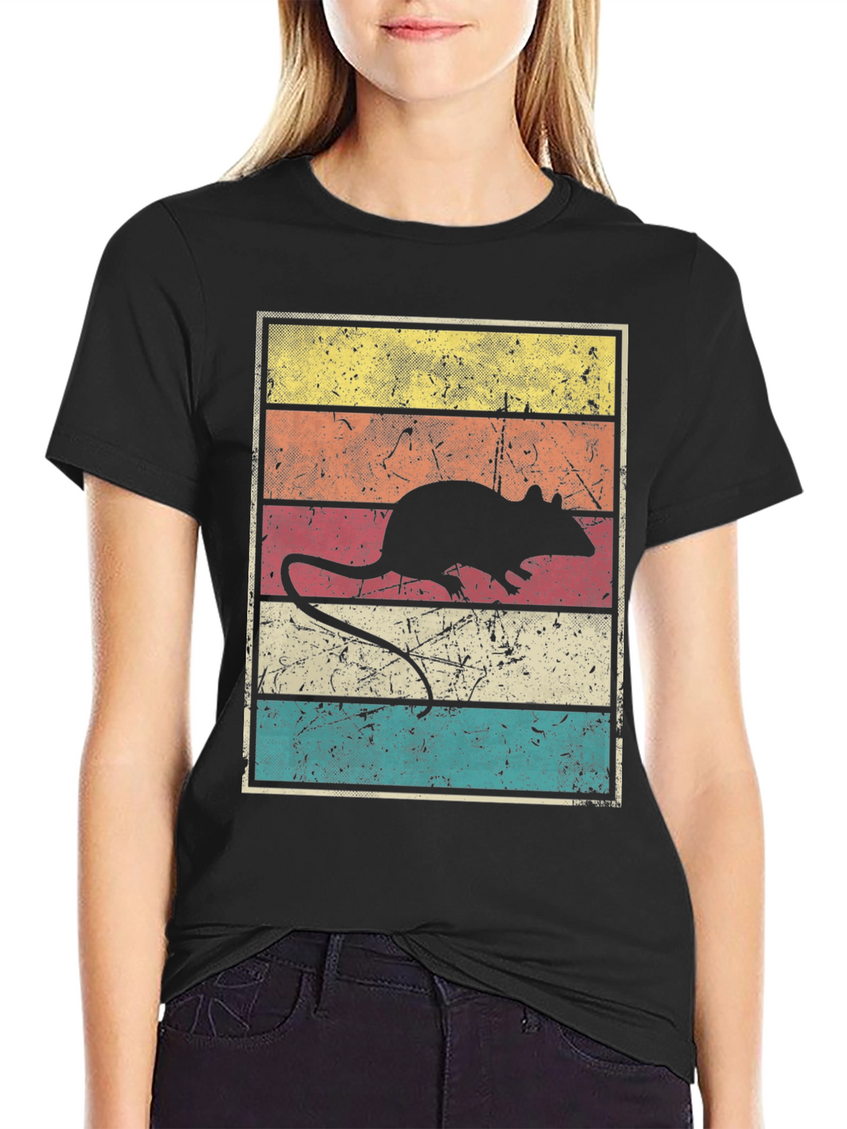 Retro Rat Graphic T-Shirt - Vintage Style Tee