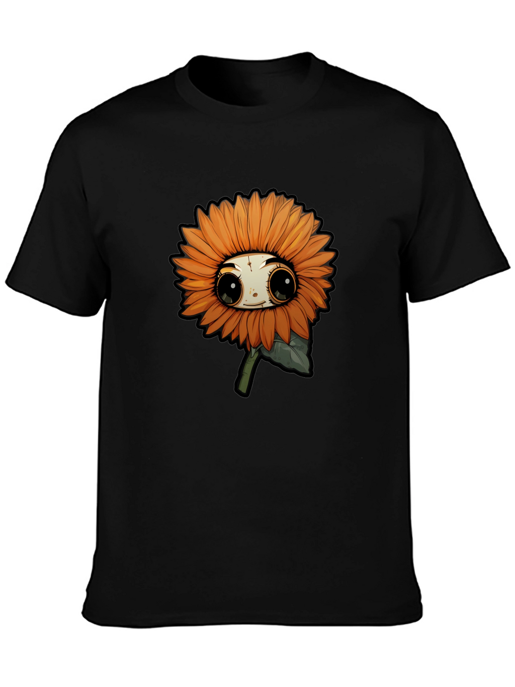 Cute Sunflower Cartoon Graphic T-Shirt