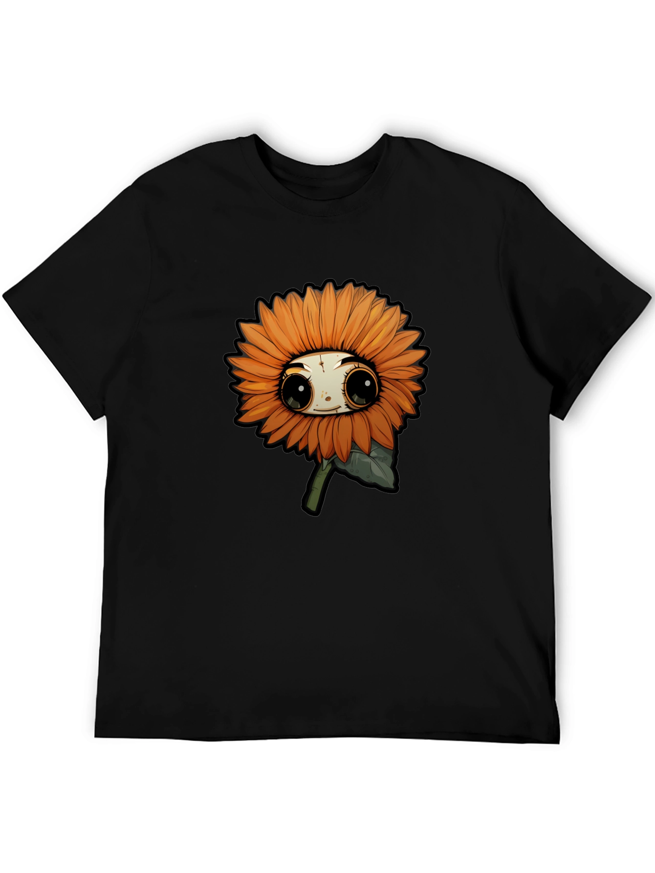 Cute Sunflower Cartoon Graphic T-Shirt