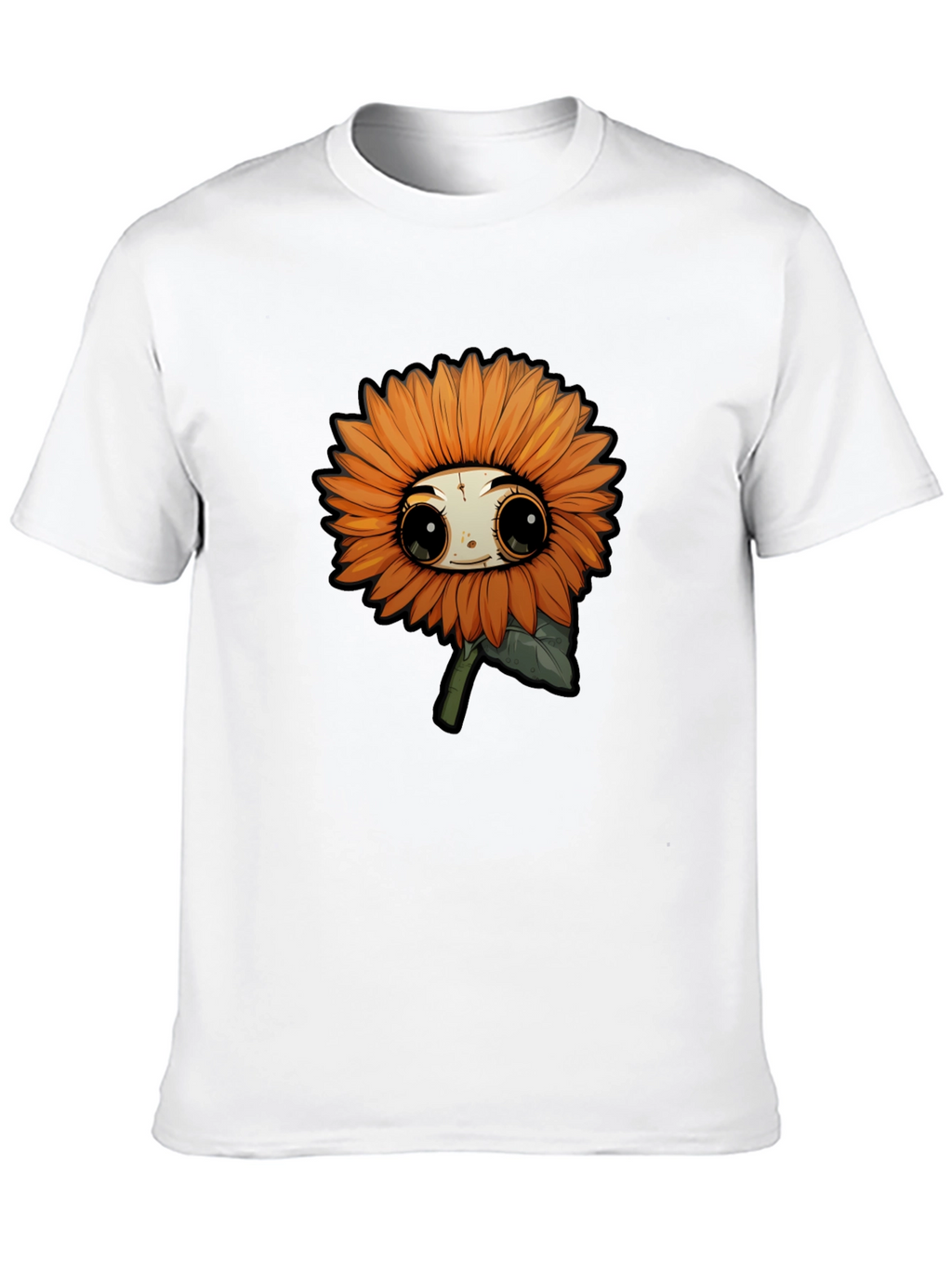 Cute Sunflower Cartoon Graphic T-Shirt