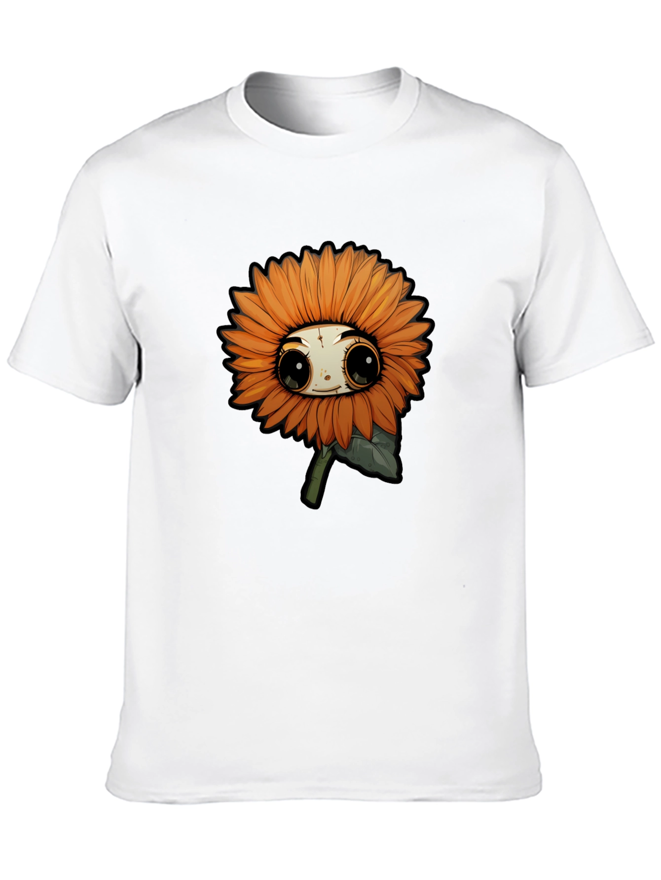 Cute Sunflower Cartoon Graphic T-Shirt