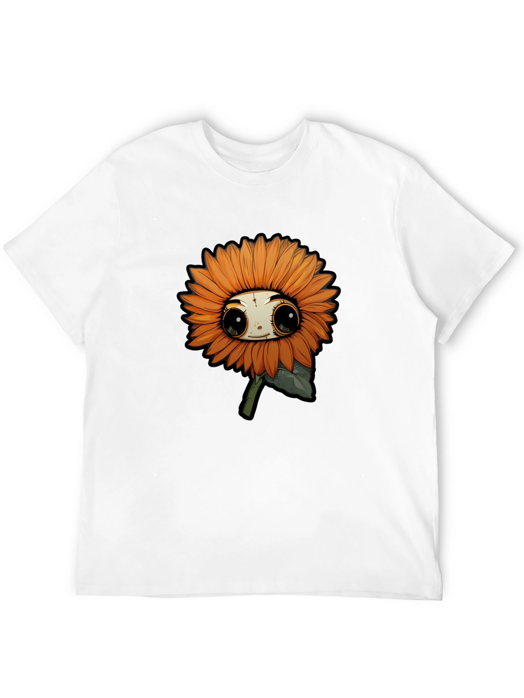 Cute Sunflower Cartoon Graphic T-Shirt