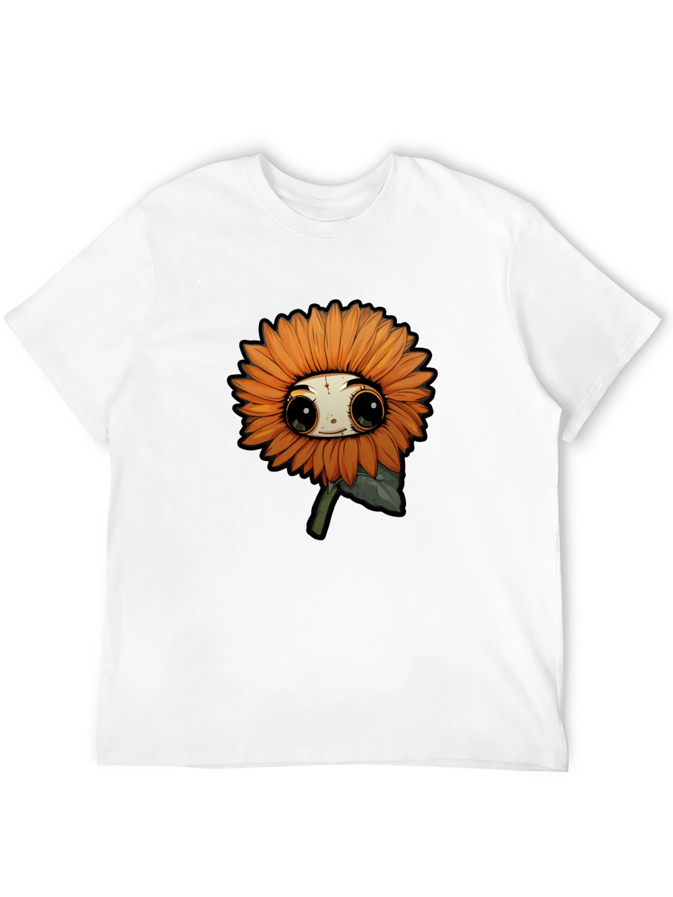 Cute Sunflower Cartoon Graphic T-Shirt