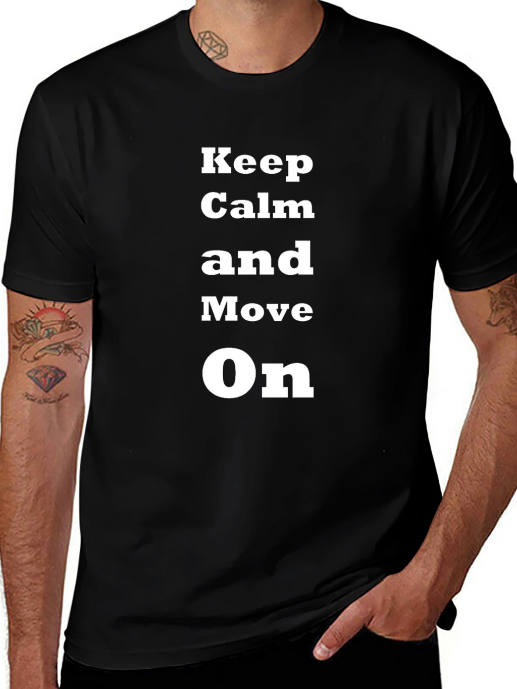 Keep Calm and Move On Graphic T-Shirt