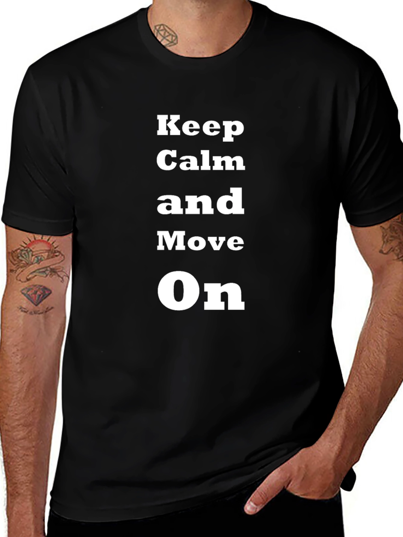 Keep Calm and Move On Graphic T-Shirt