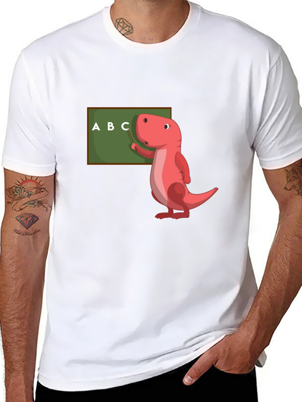 Dino Teacher T-Shirt - ABCs Learning Fun