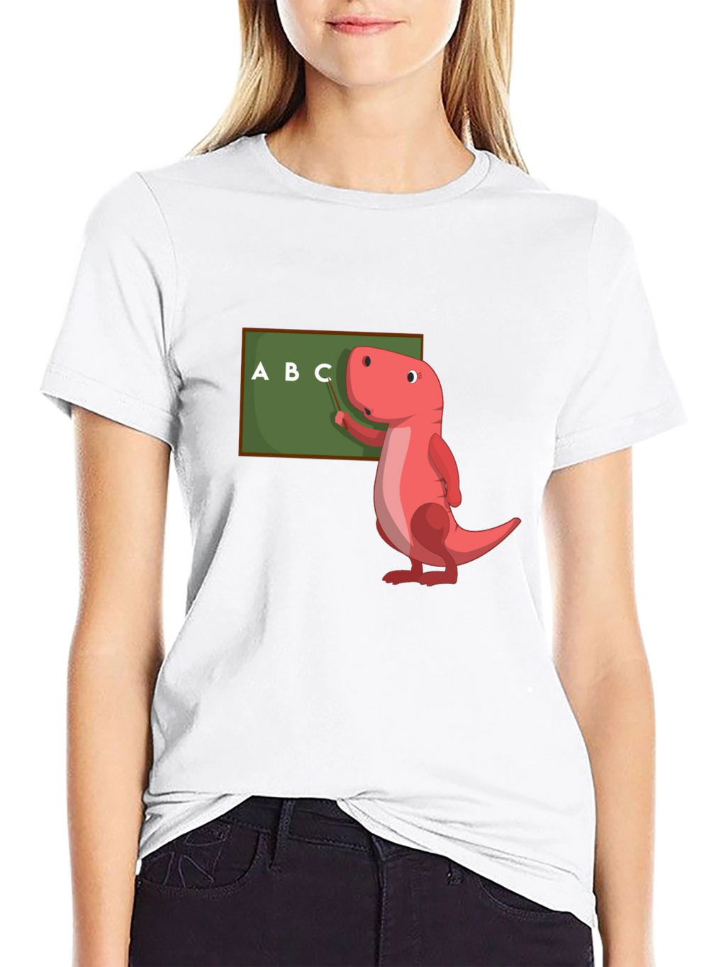 Dino Teacher T-Shirt - ABCs Learning Fun