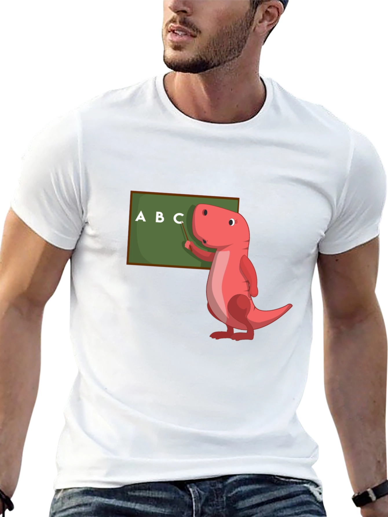 Dino Teacher T-Shirt - ABCs Learning Fun