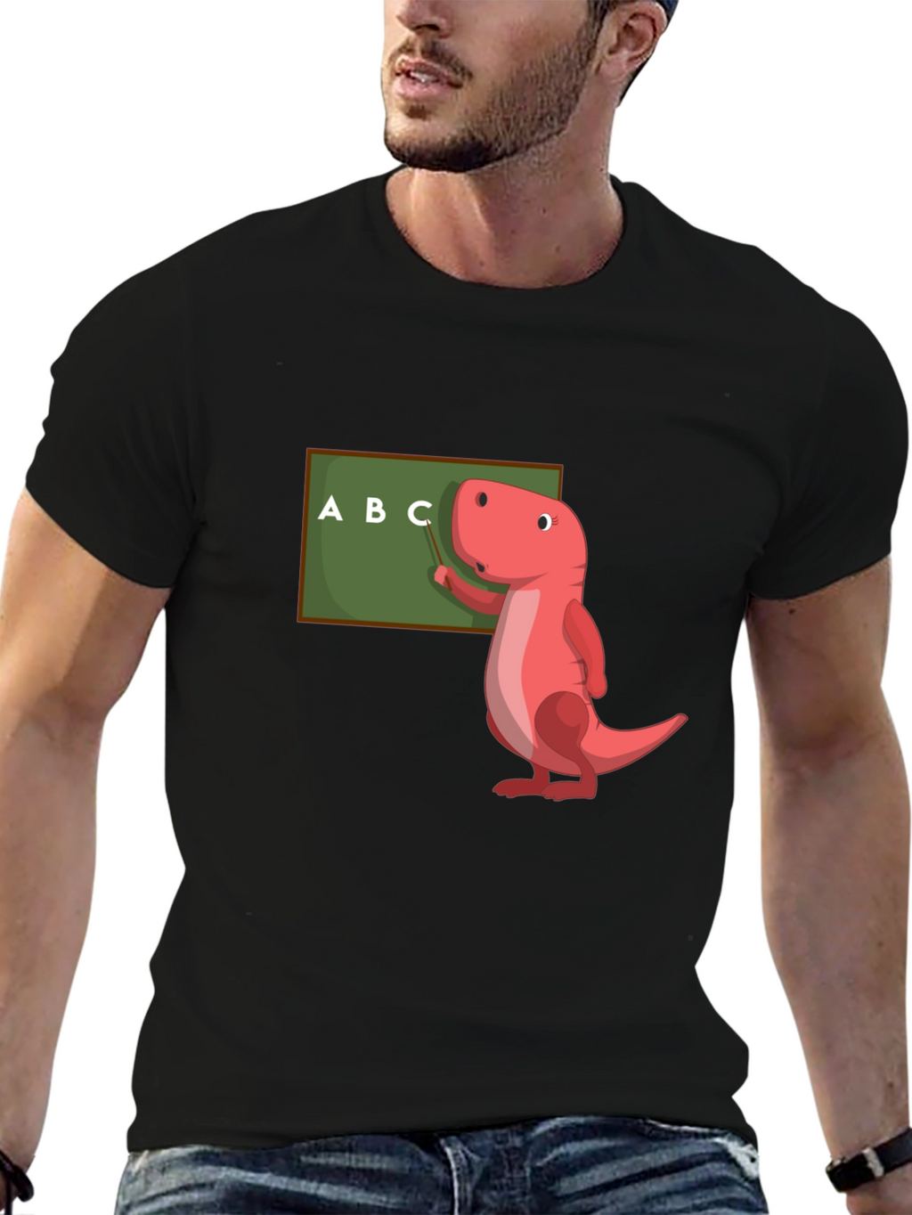 Dino Teacher T-Shirt - ABCs Learning Fun