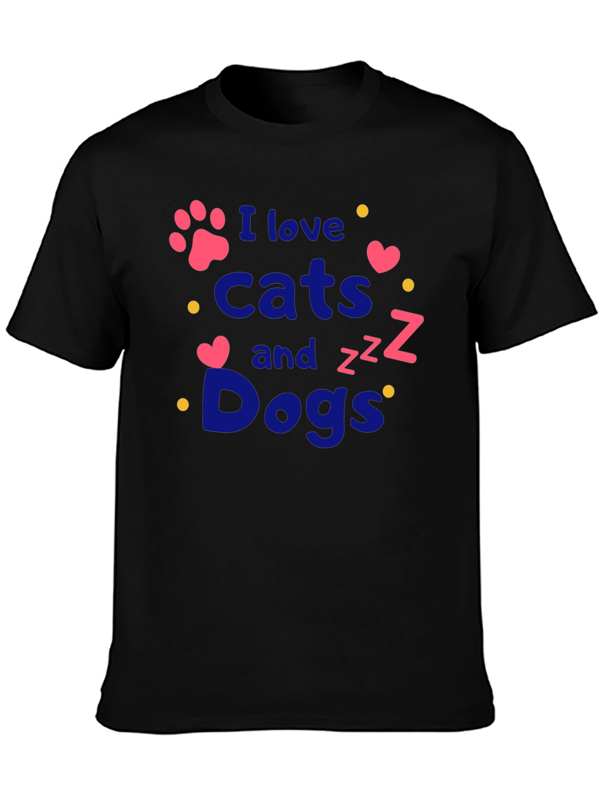 I Love Cats and Dogs T-Shirt - Pet Lover Tee