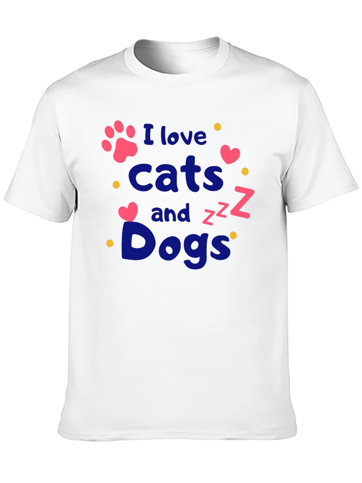 I Love Cats and Dogs T-Shirt - Pet Lover Tee