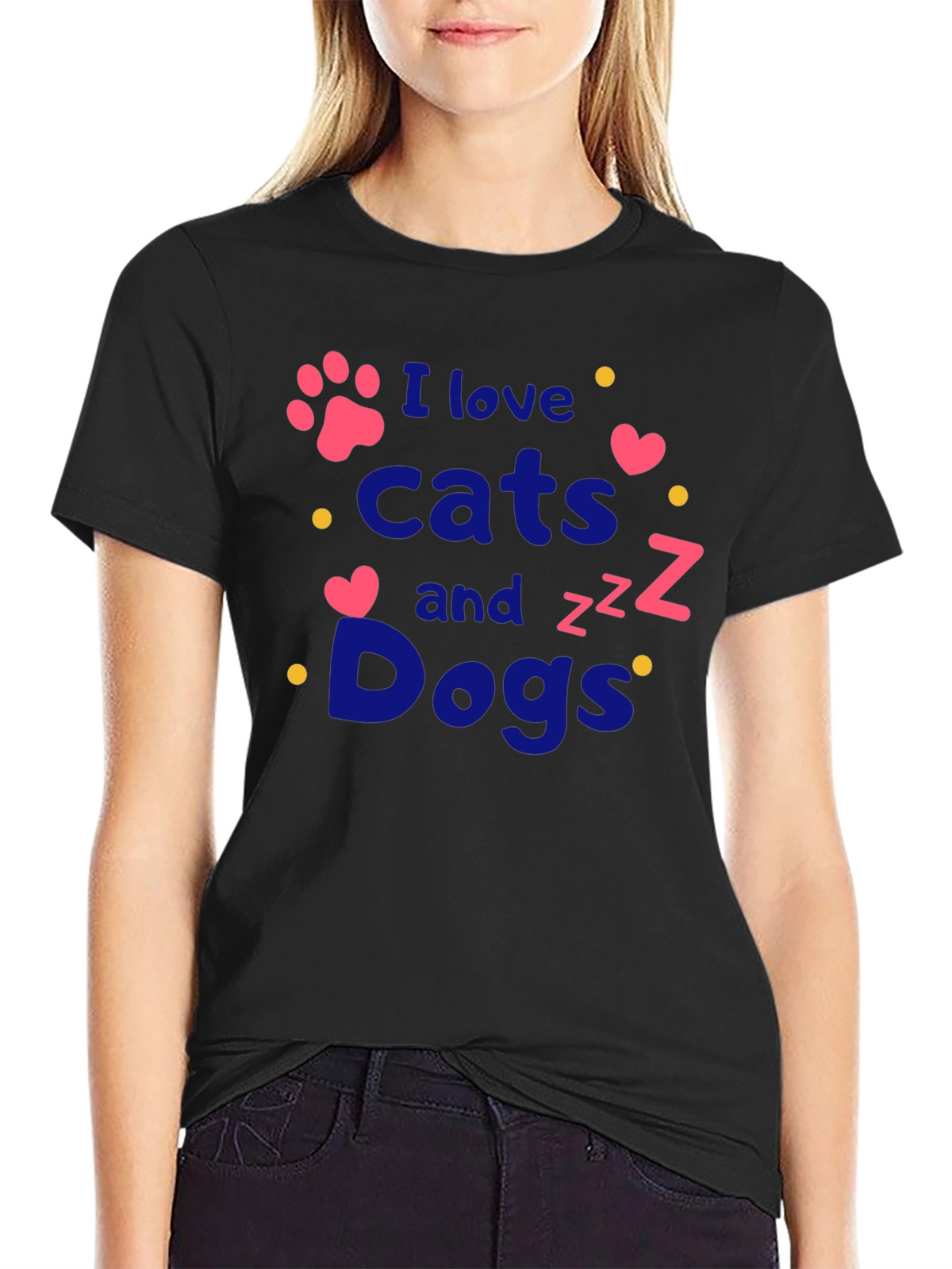 I Love Cats and Dogs T-Shirt - Pet Lover Tee