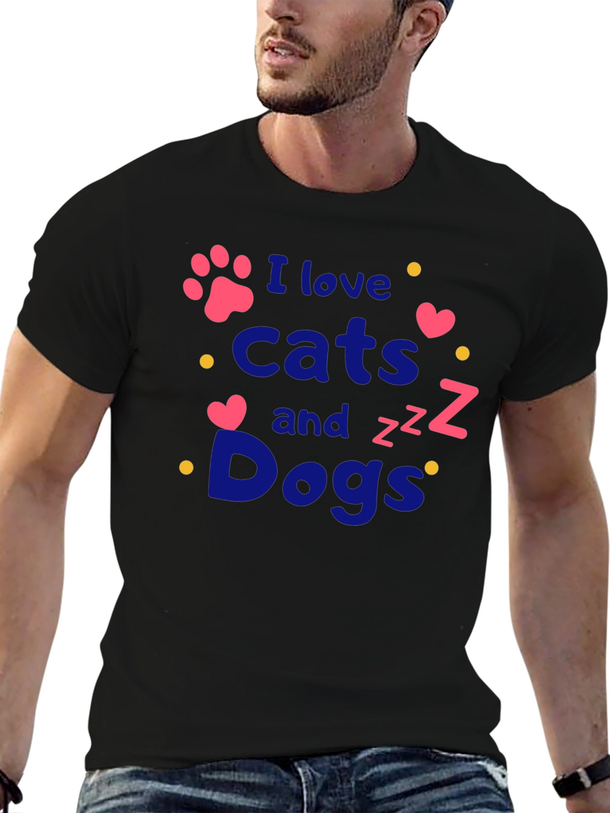 I Love Cats and Dogs T-Shirt - Pet Lover Tee