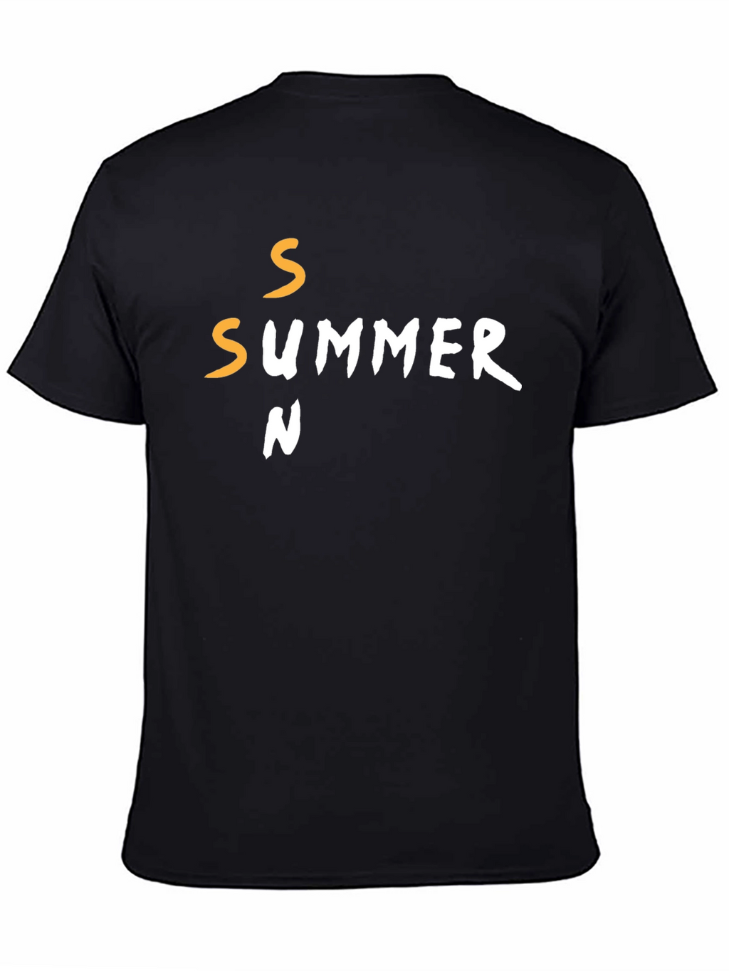 Summer Season Graphic T-Shirt - Casual Black Tee