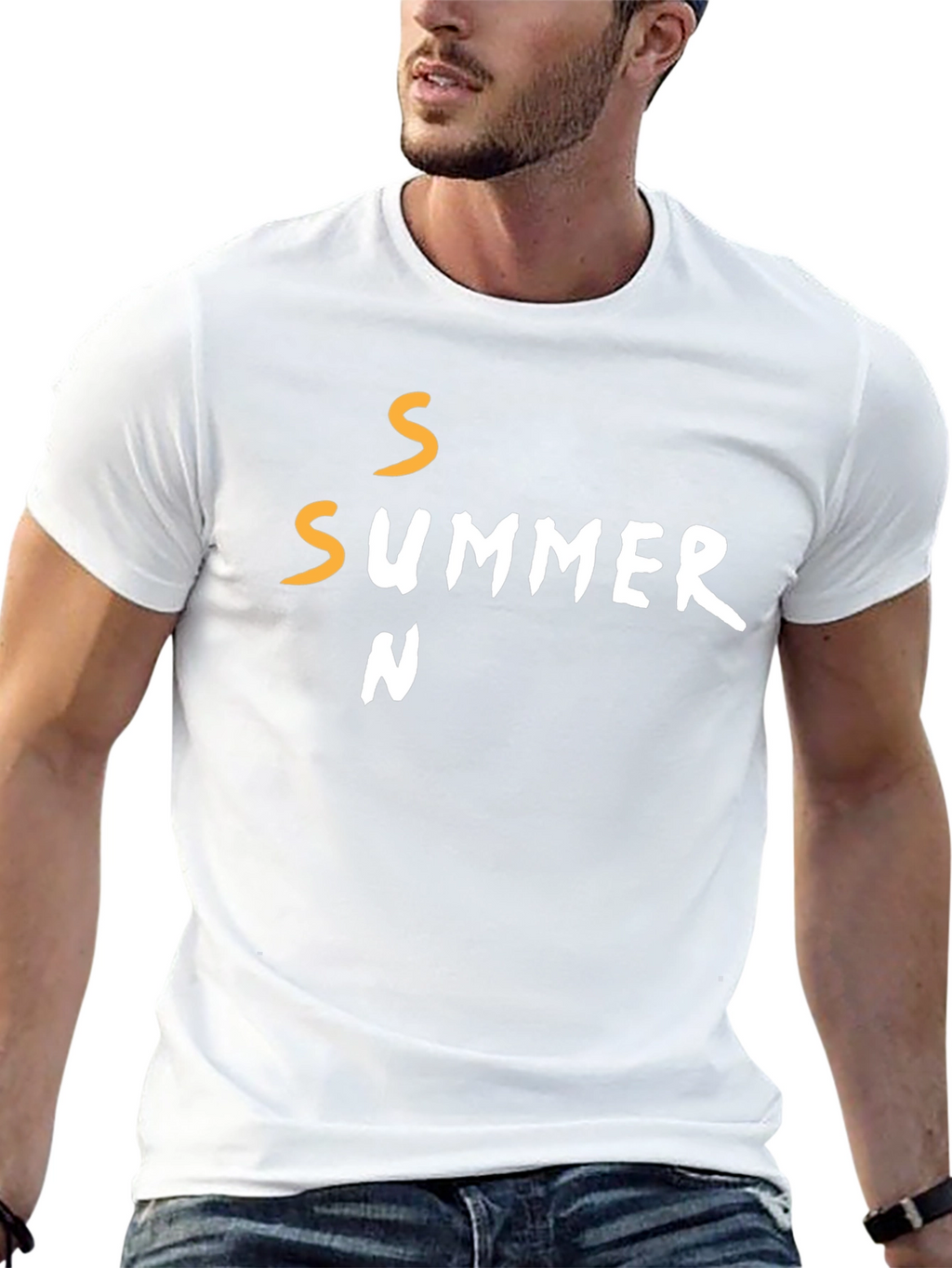 Summer Season Graphic T-Shirt - Casual Black Tee