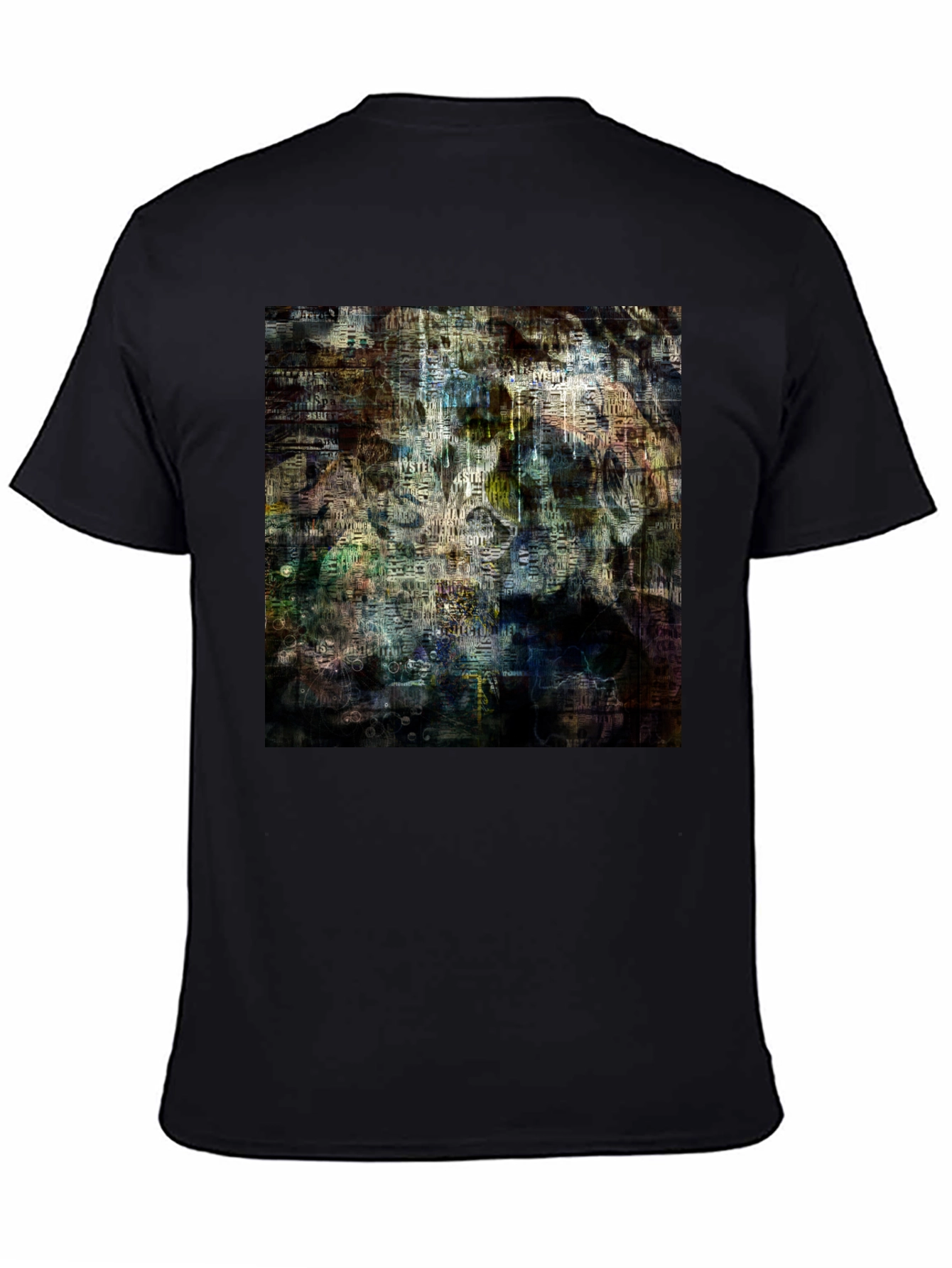 Abstract Art Graphic Print Black T-Shirt