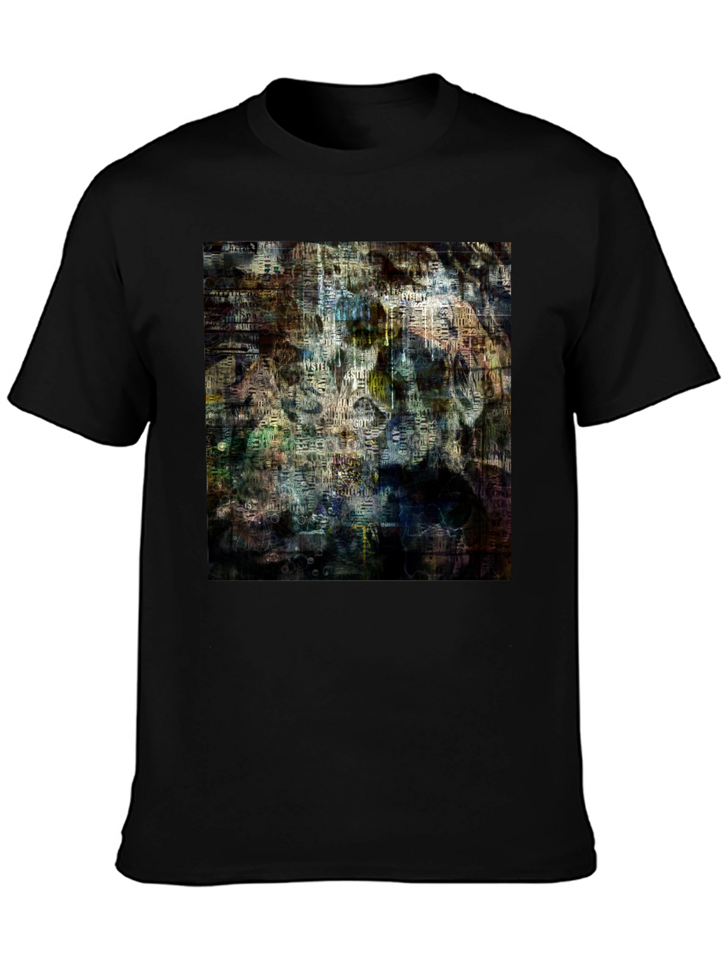 Abstract Art Graphic Print Black T-Shirt
