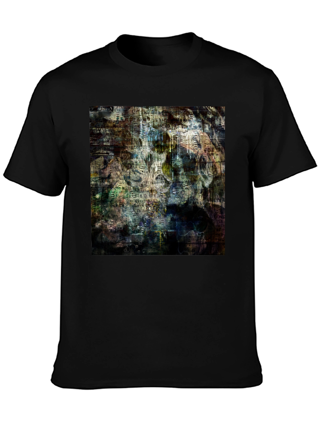 Abstract Art Graphic Print Black T-Shirt