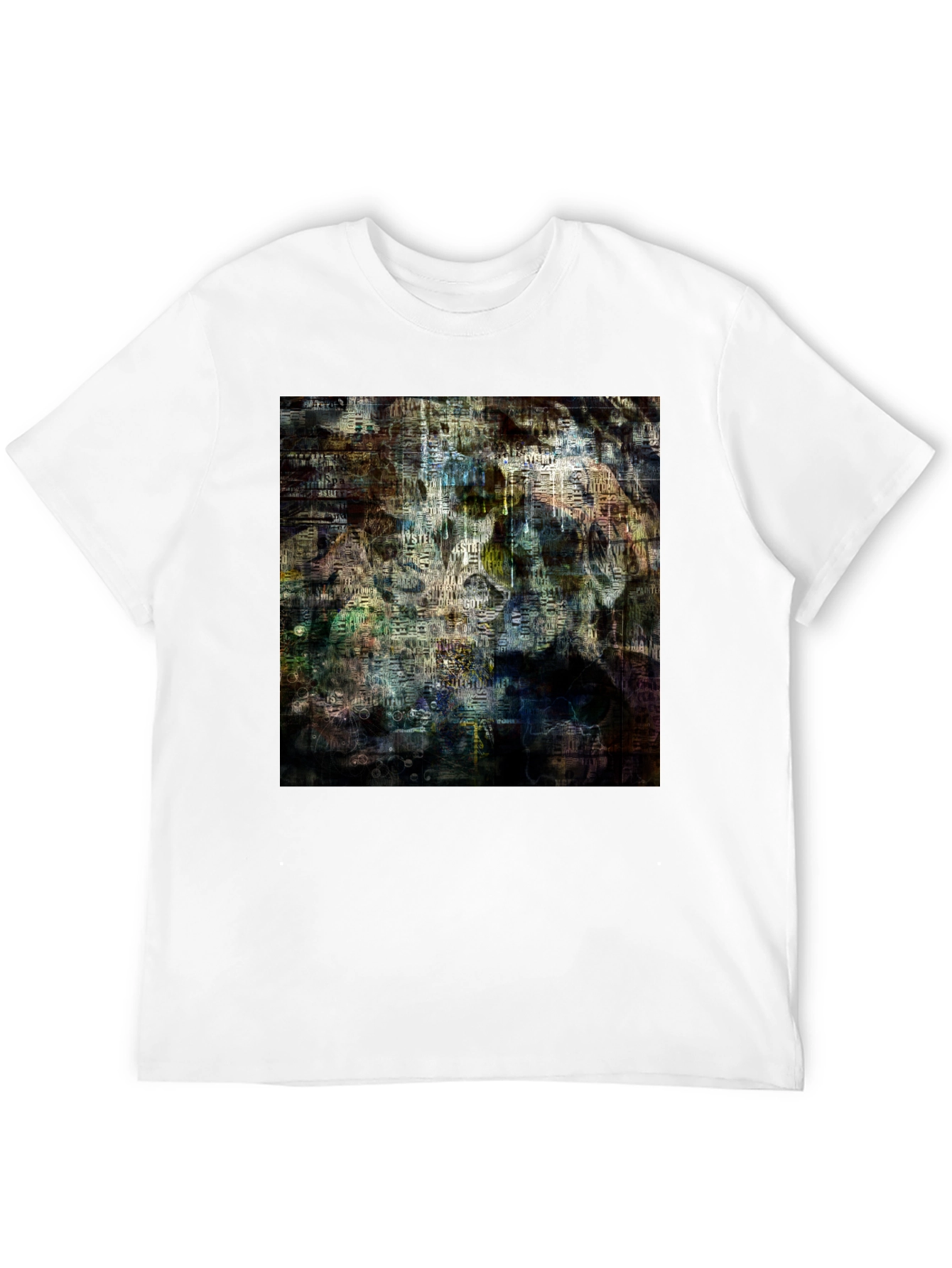 Abstract Art Graphic Print Black T-Shirt