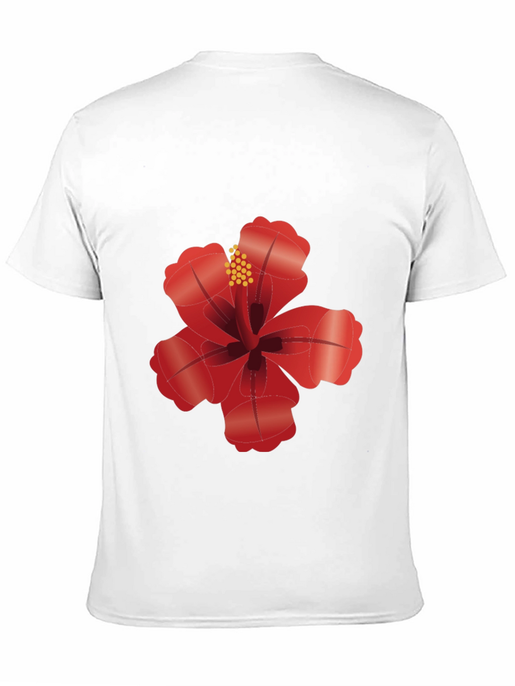 Hibiscus Flower Graphic Black T-Shirt