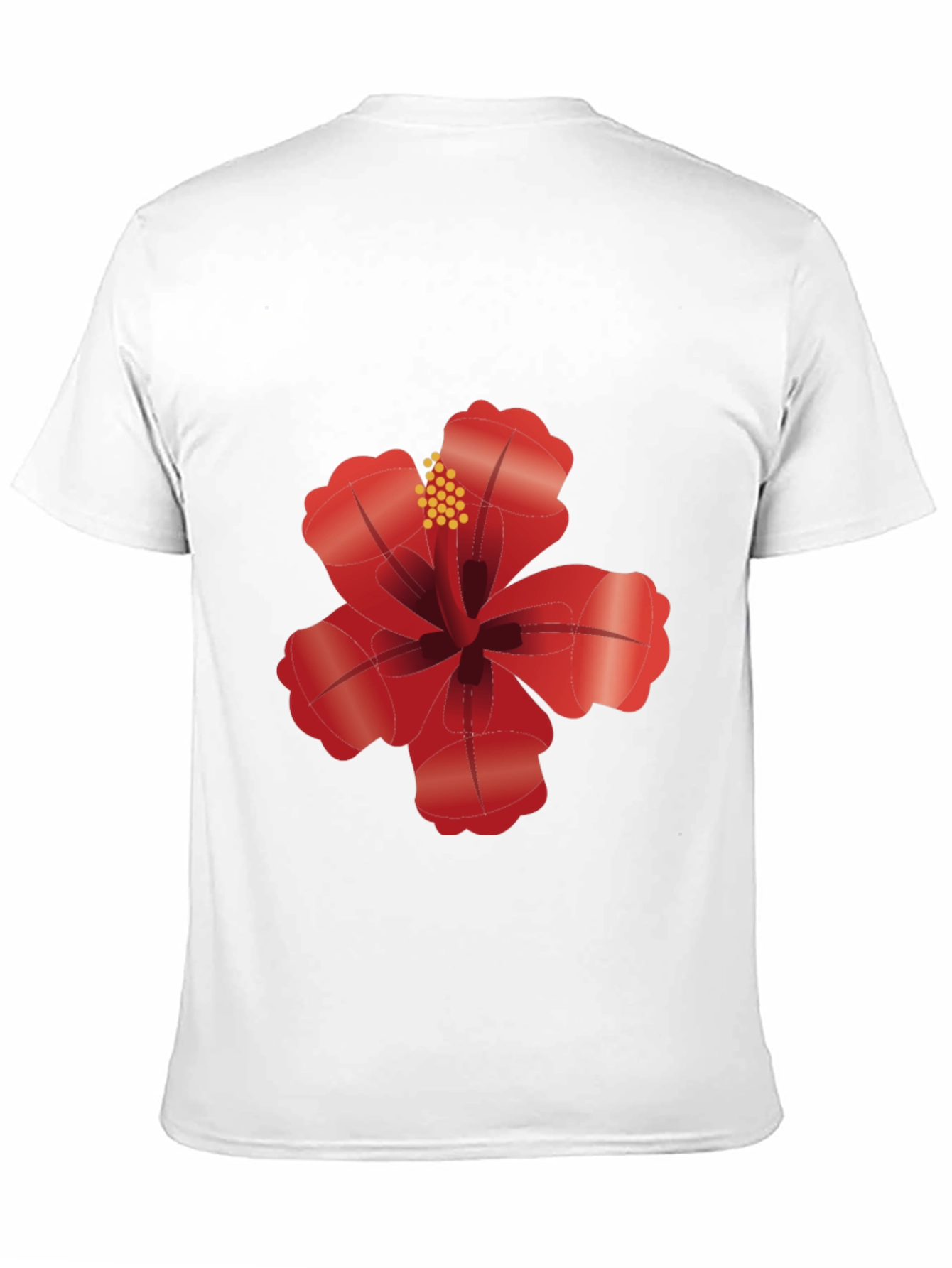 Hibiscus Flower Graphic Black T-Shirt