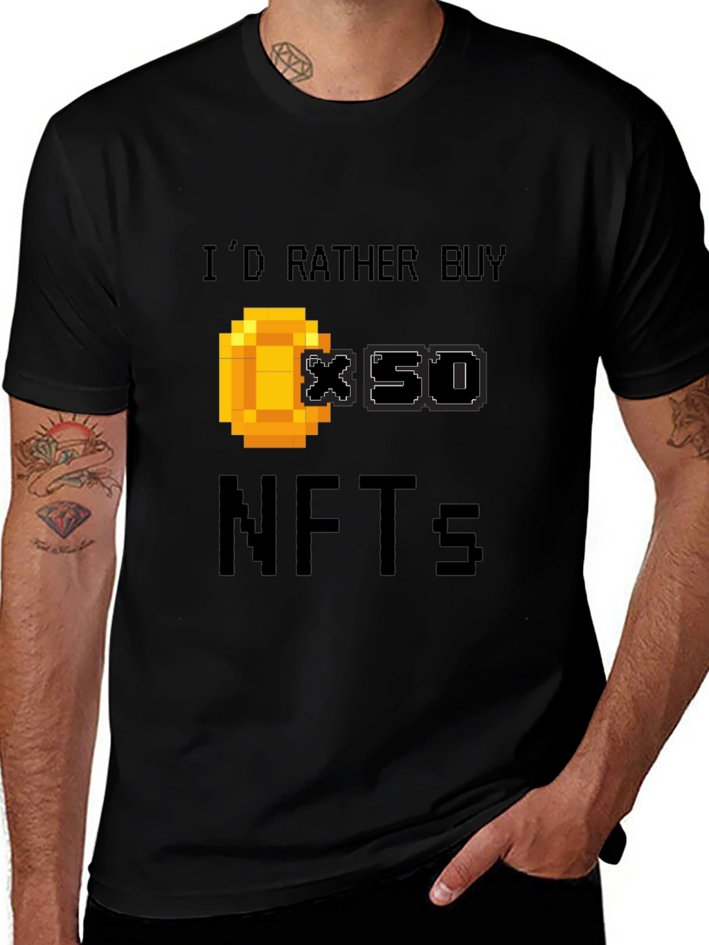 Id Rather Buy x50 NFTs Funny Gamer T-Shirt