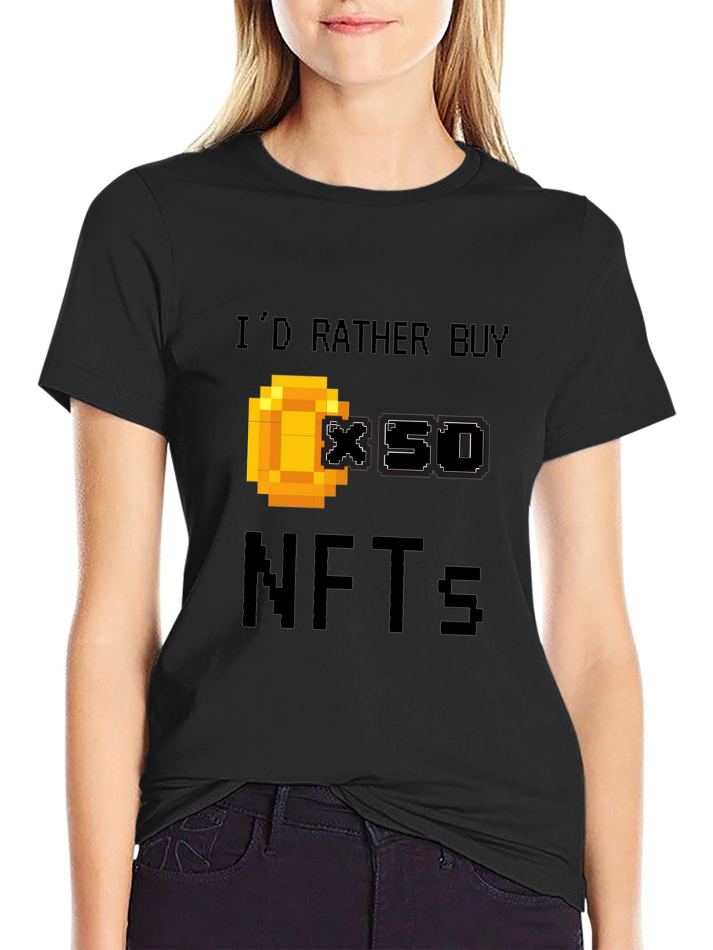 Id Rather Buy x50 NFTs Funny Gamer T-Shirt