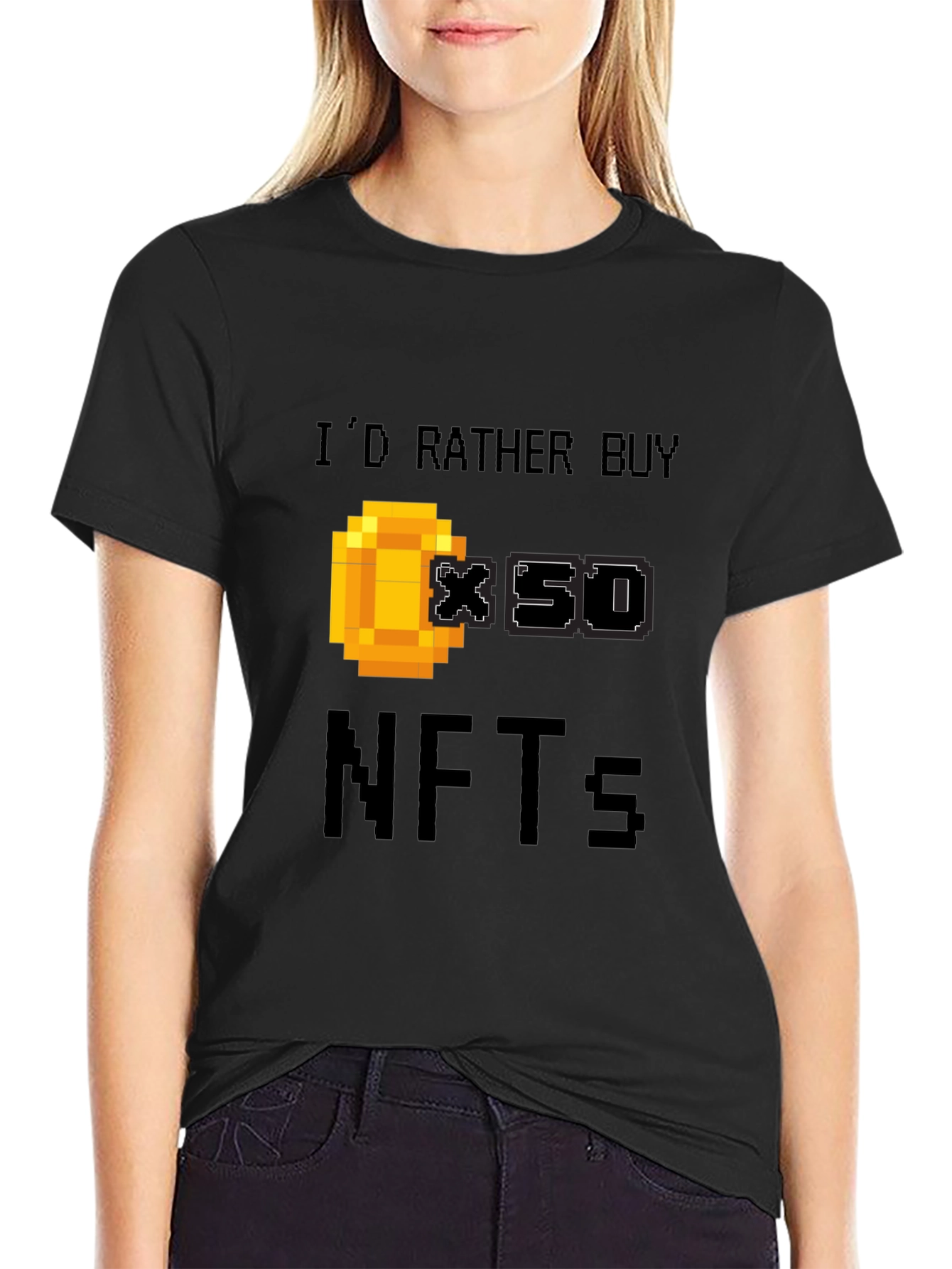 Id Rather Buy x50 NFTs Funny Gamer T-Shirt