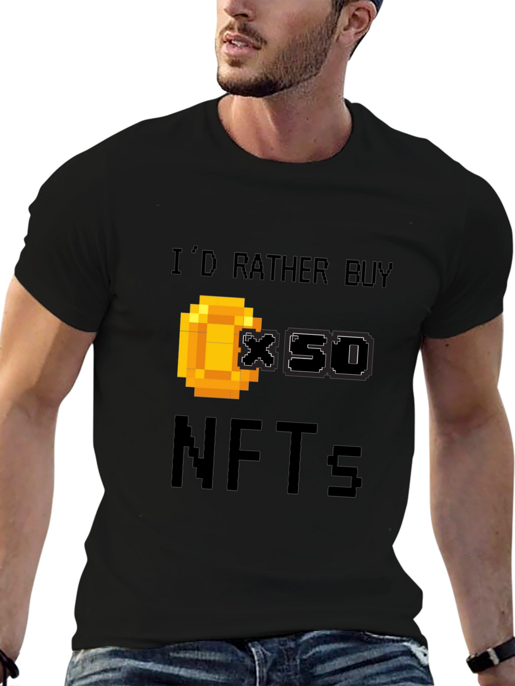 Id Rather Buy x50 NFTs Funny Gamer T-Shirt