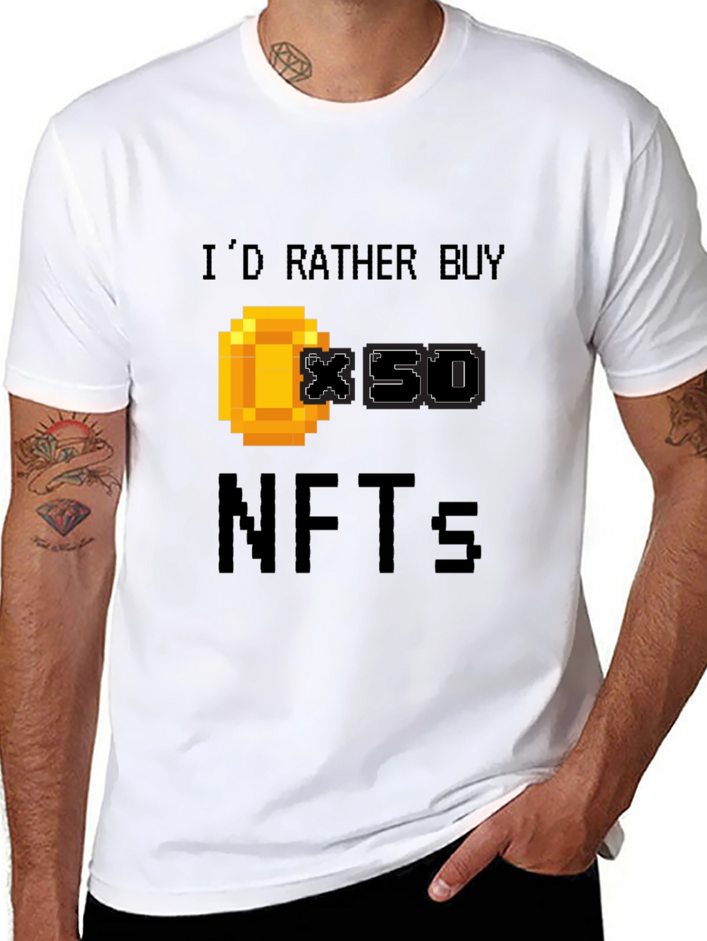 Id Rather Buy x50 NFTs Funny Gamer T-Shirt
