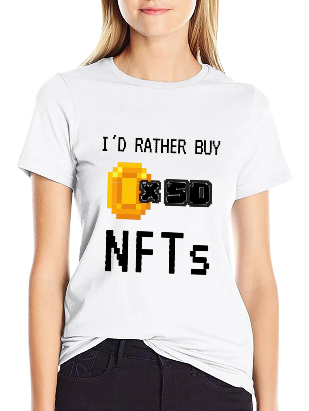 Id Rather Buy x50 NFTs Funny Gamer T-Shirt