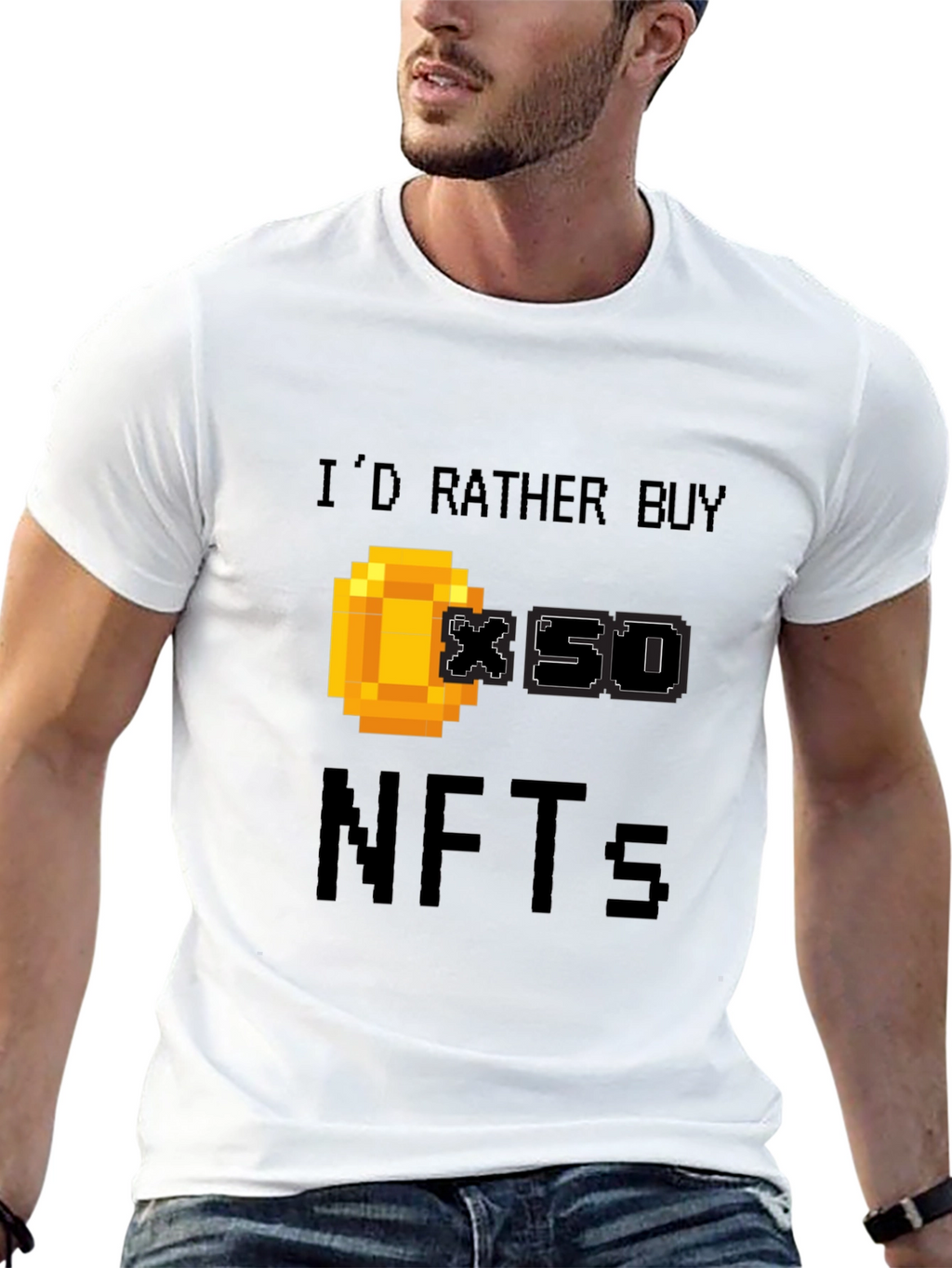 Id Rather Buy x50 NFTs Funny Gamer T-Shirt