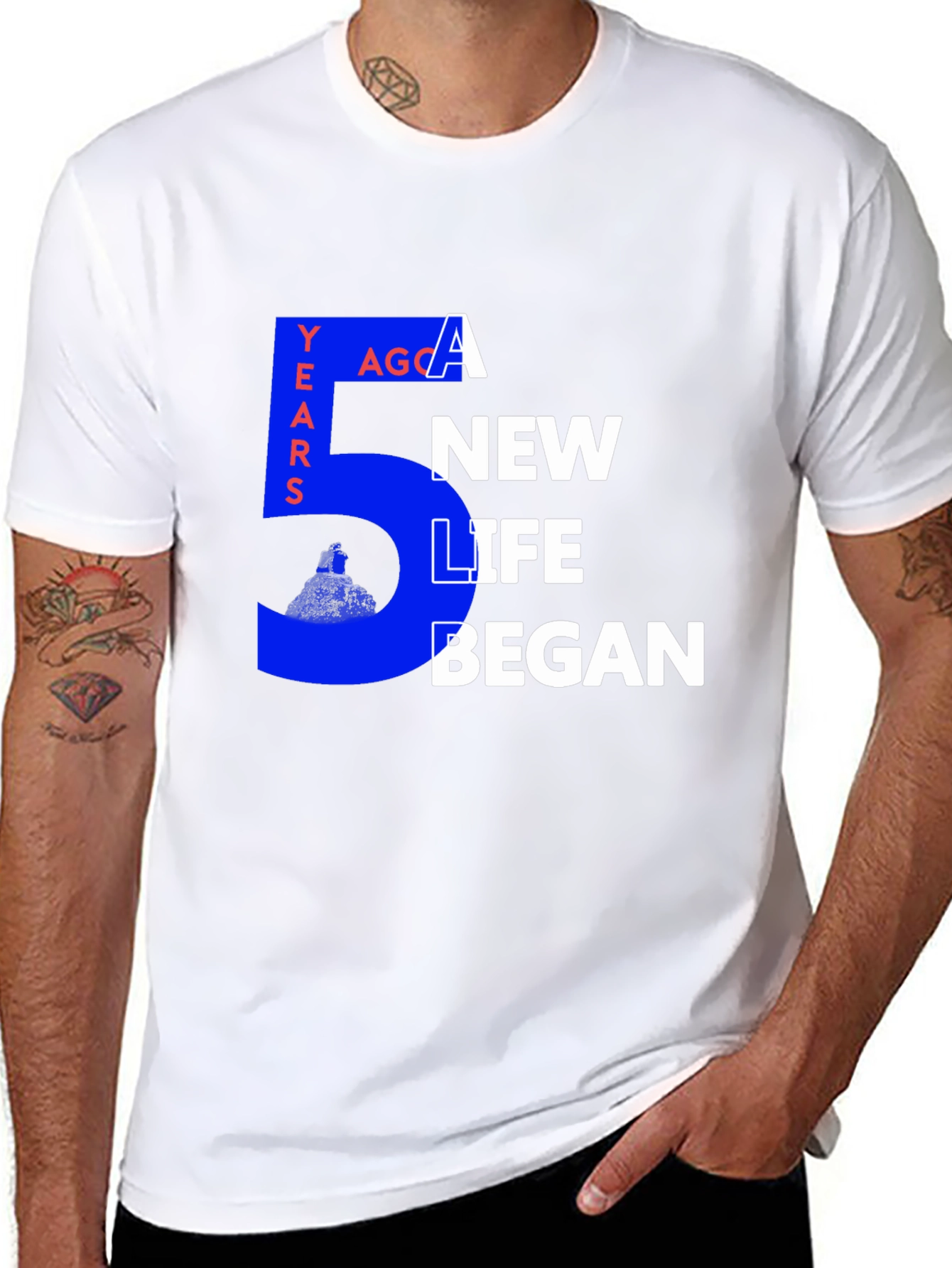 5 Years Ago a New Life Began Graphic Tee