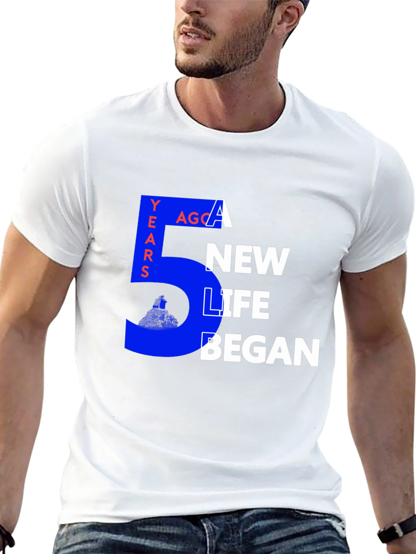 5 Years Ago a New Life Began Graphic Tee