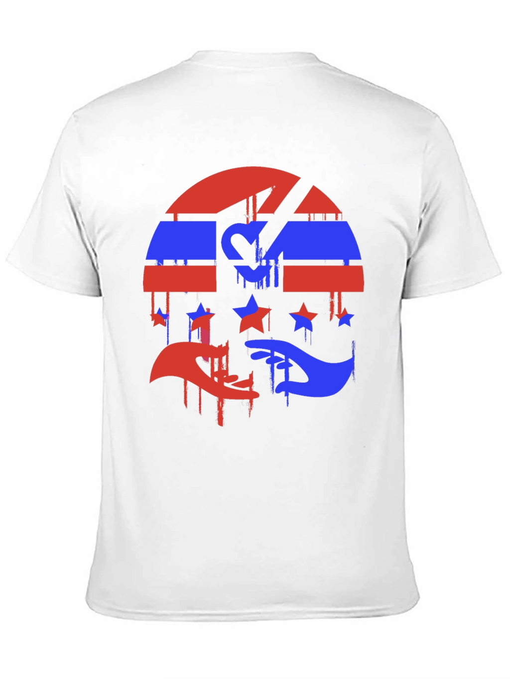 Abstract USA Flag Graphic T-Shirt
