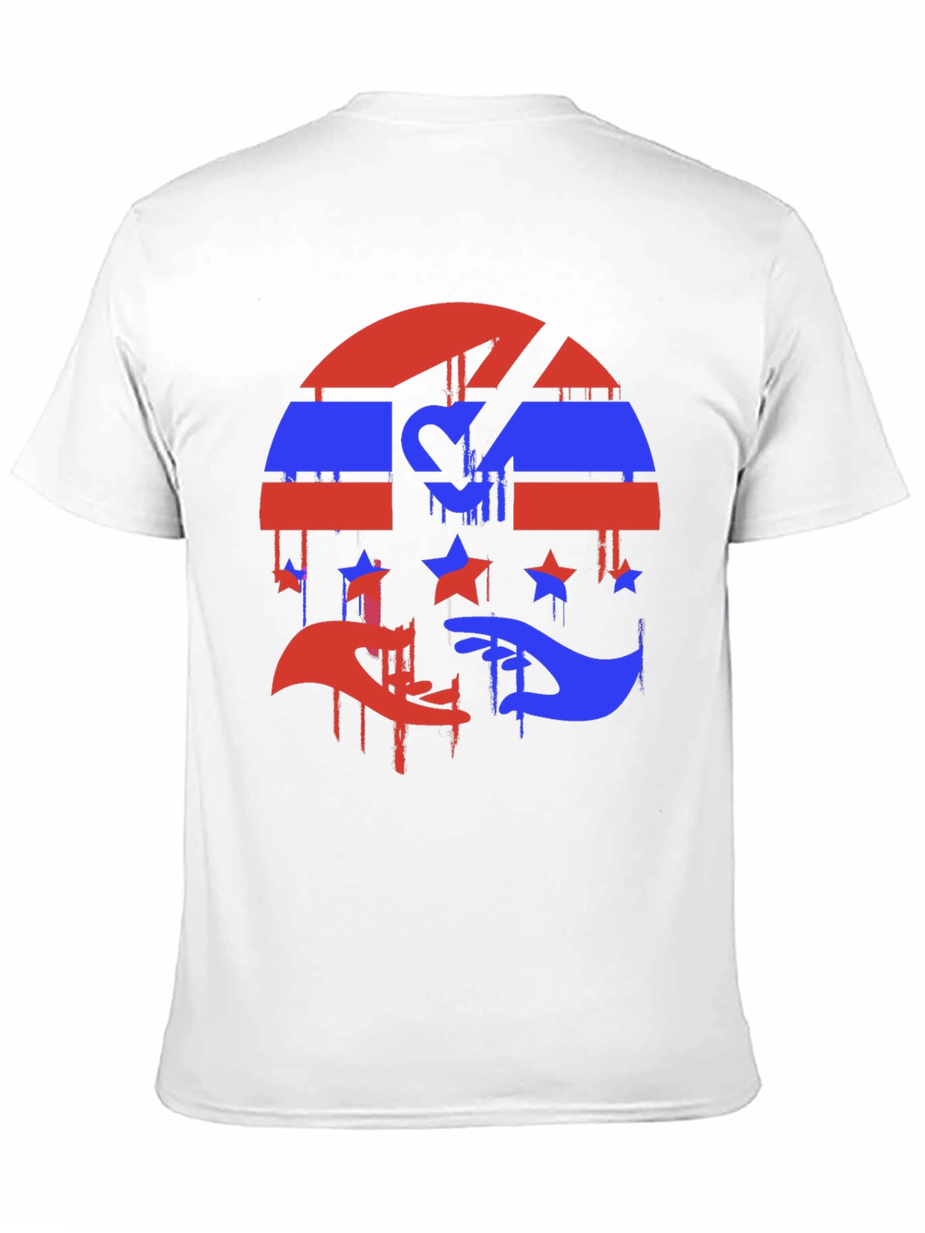 Abstract USA Flag Graphic T-Shirt