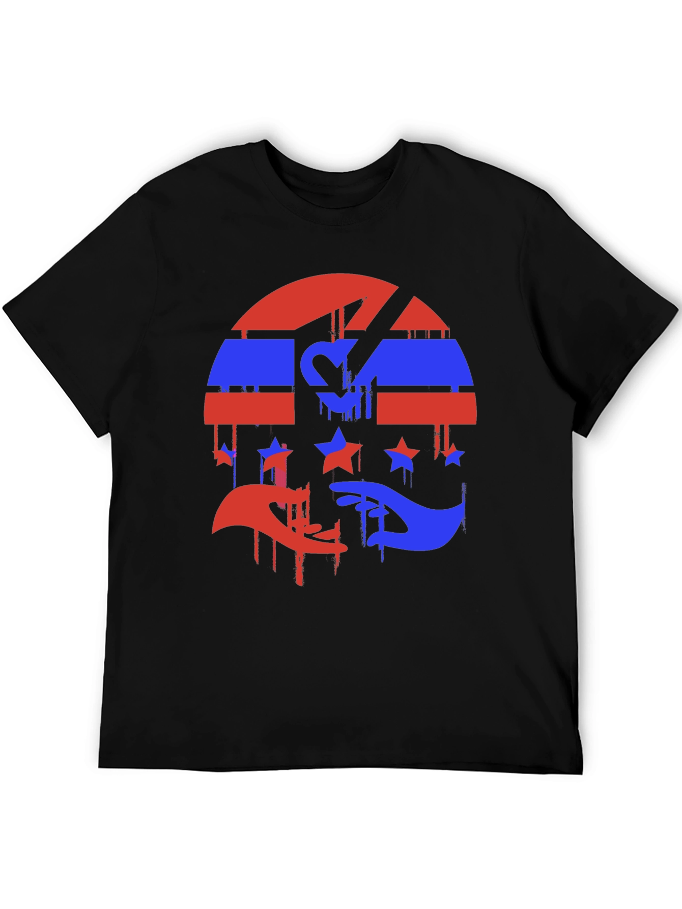 Abstract USA Flag Graphic T-Shirt
