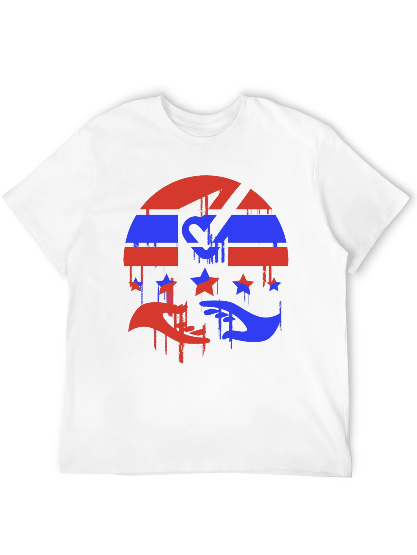 Abstract USA Flag Graphic T-Shirt