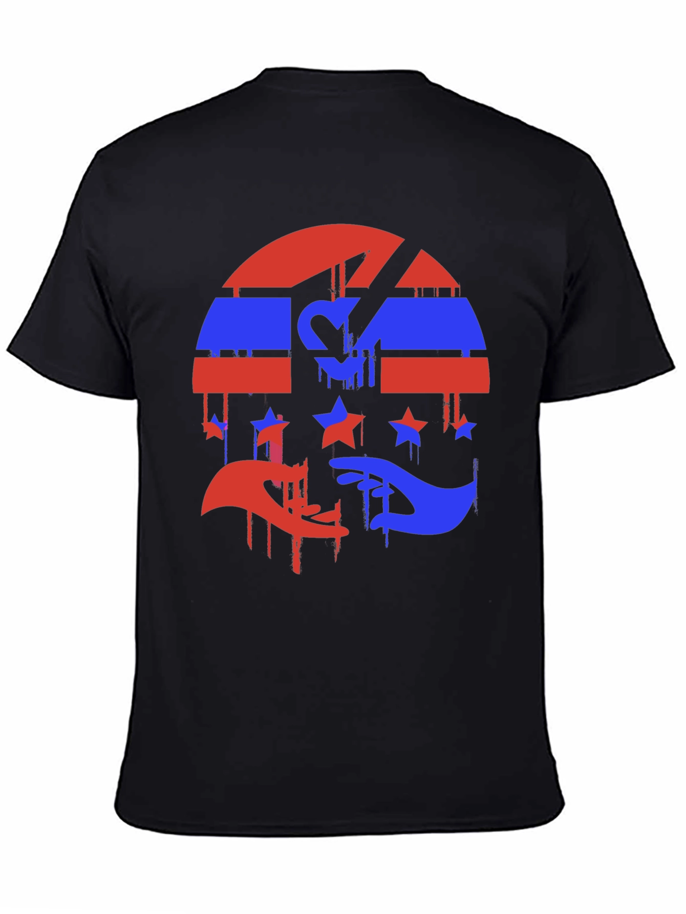 Abstract USA Flag Graphic T-Shirt