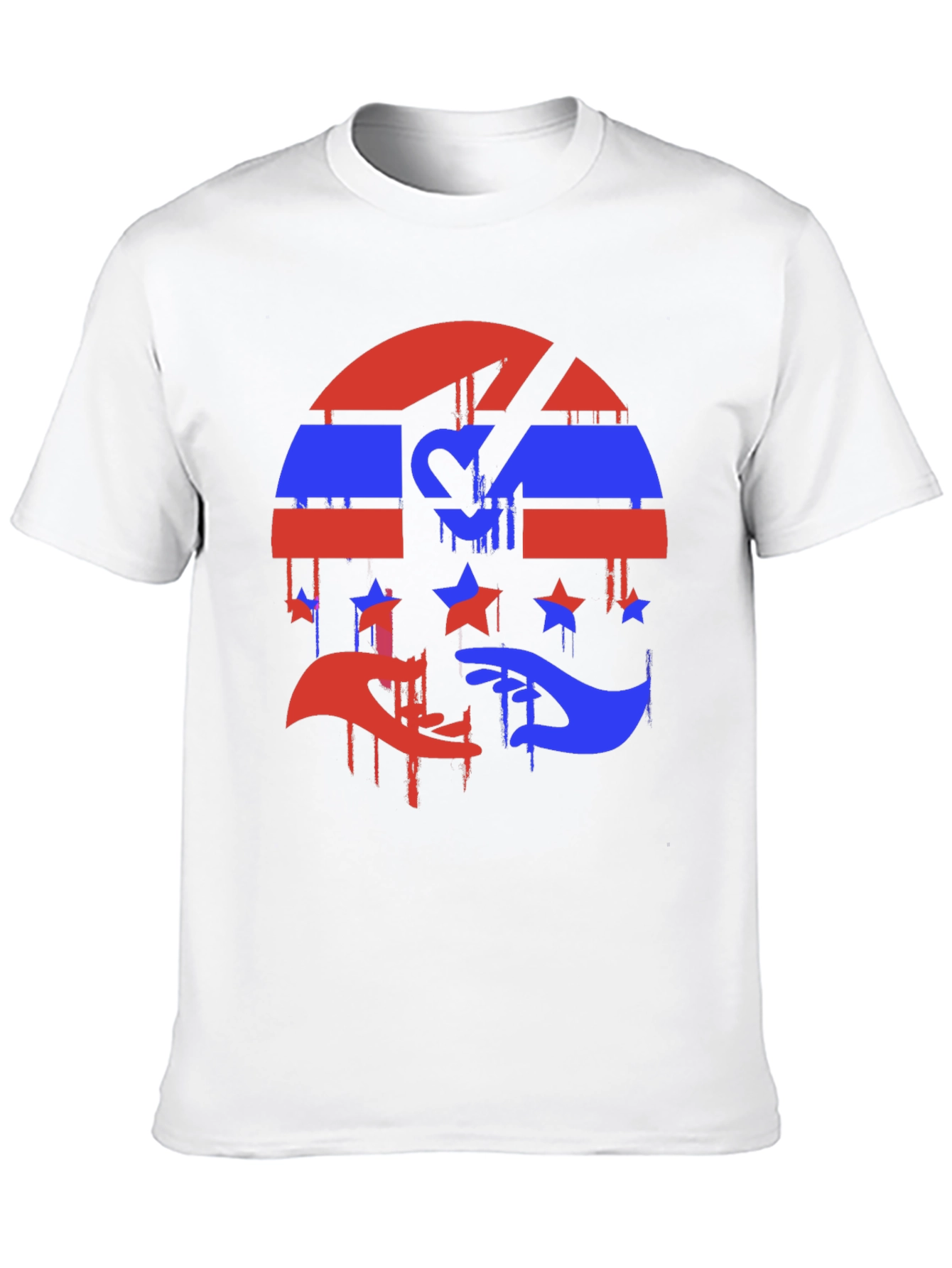 Abstract USA Flag Graphic T-Shirt