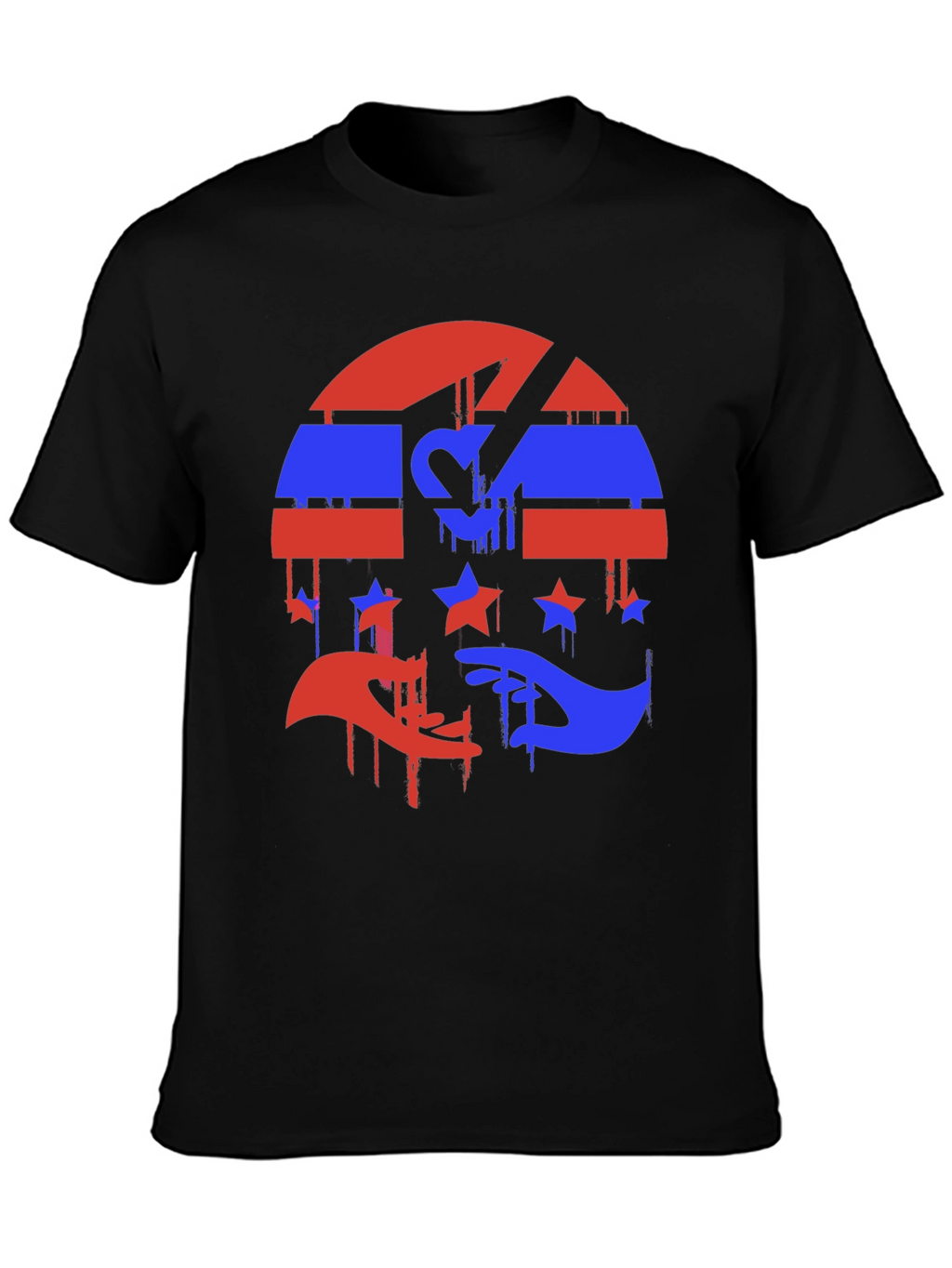 Abstract USA Flag Graphic T-Shirt